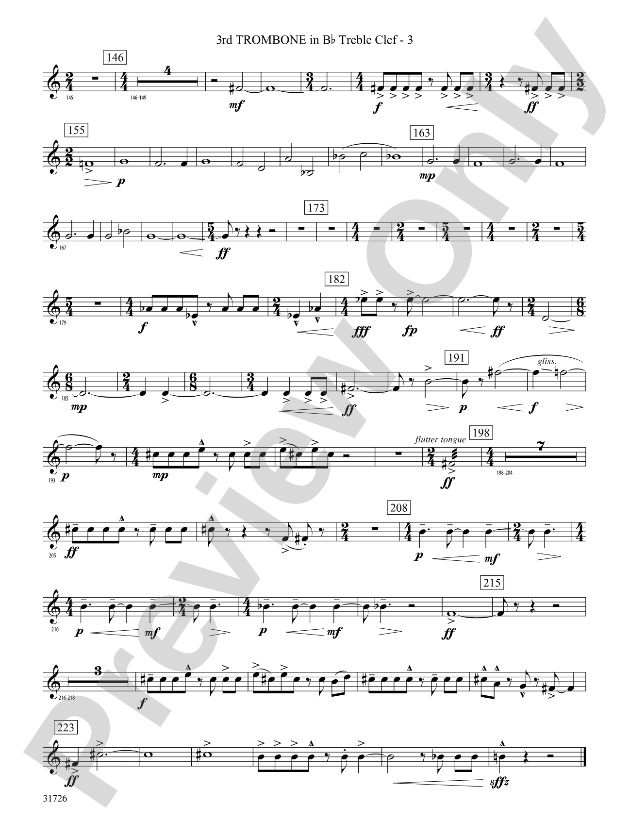 Velocity: (wp) 3rd B-flat Trombone T.C.