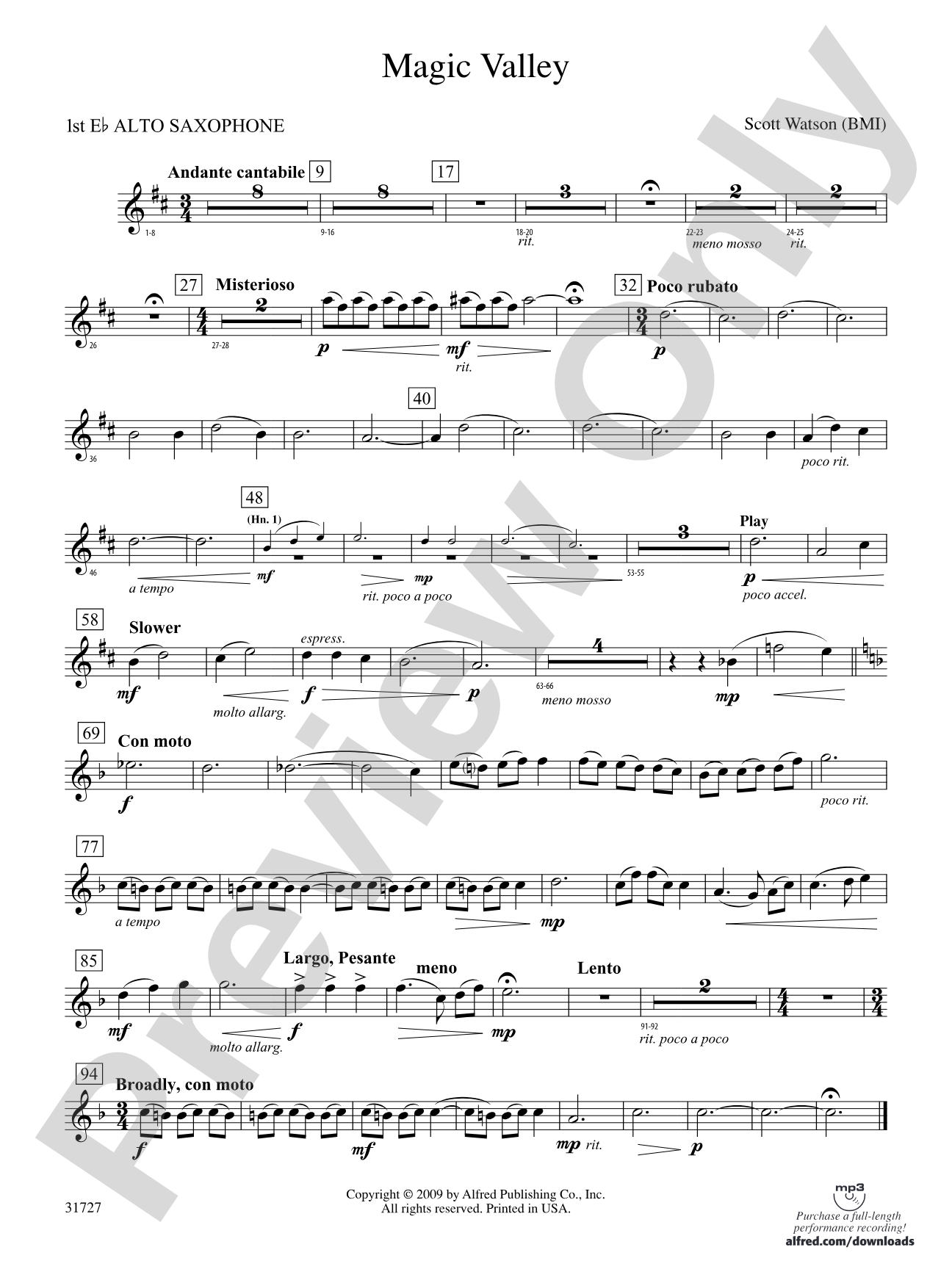 Magic Valley: E-flat Alto Saxophone