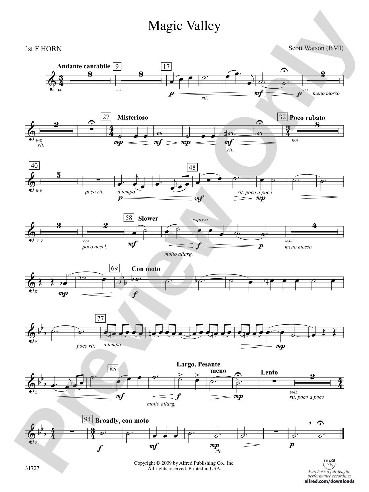 Magic Valley: 1st F Horn