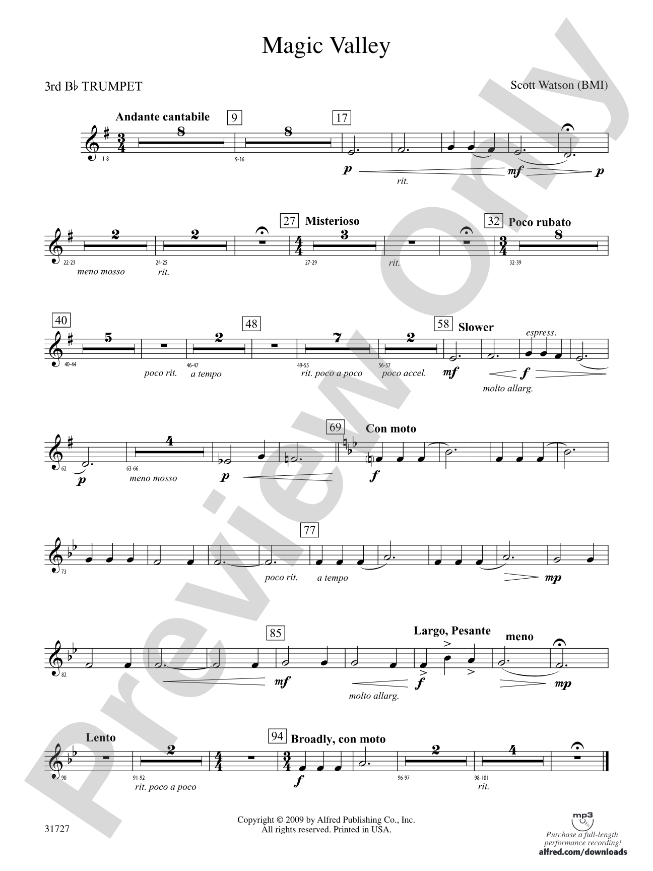 Magic Valley: 3rd B-flat Trumpet