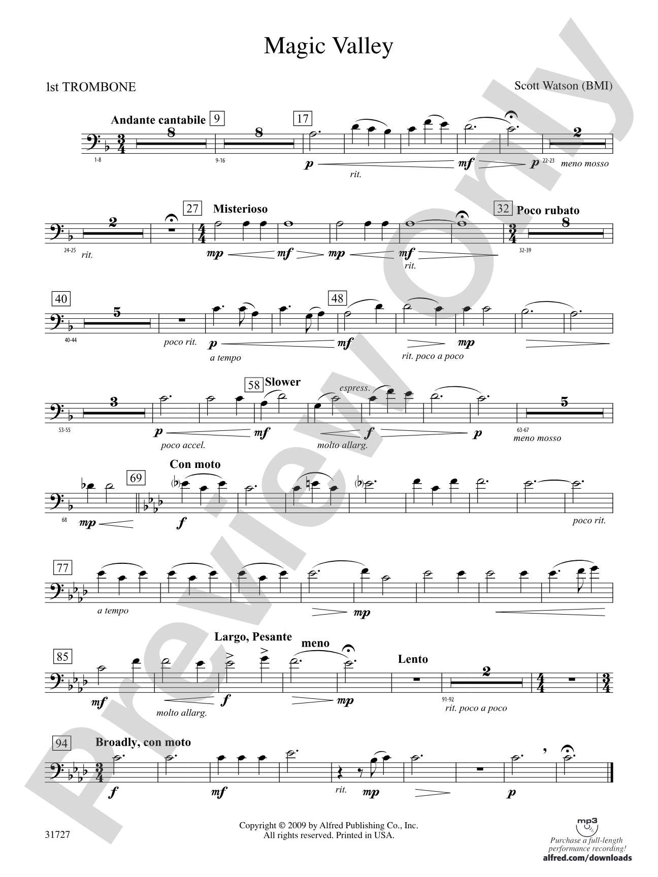 Magic Valley: 1st Trombone