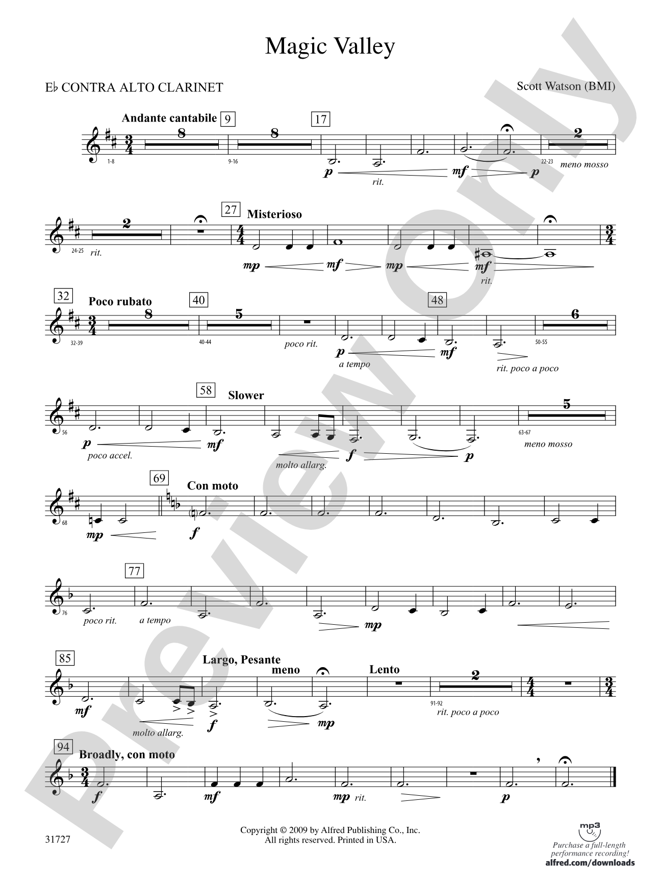 Magic Valley: (wp) E-flat Contrabass Clarinet
