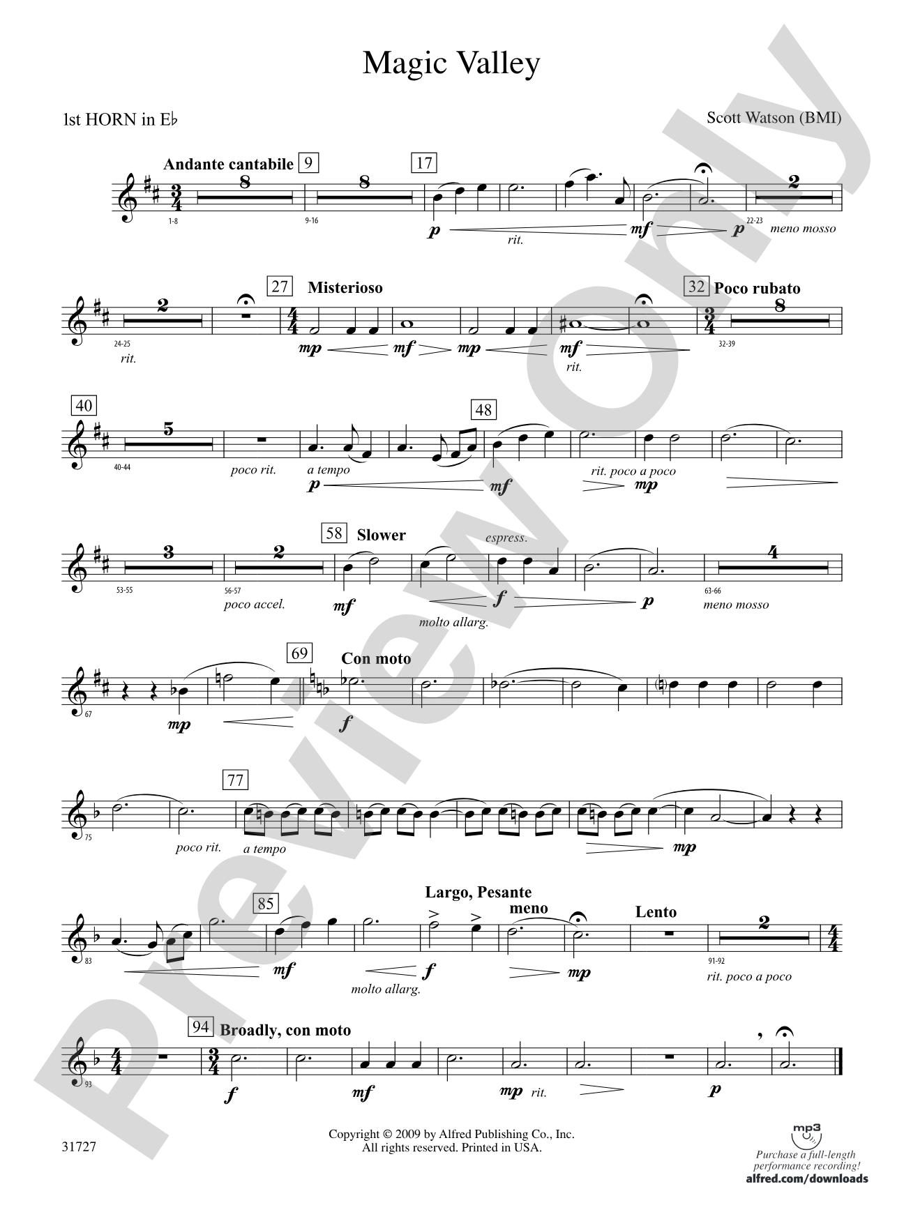 Magic Valley: (wp) 1st Horn in E-flat