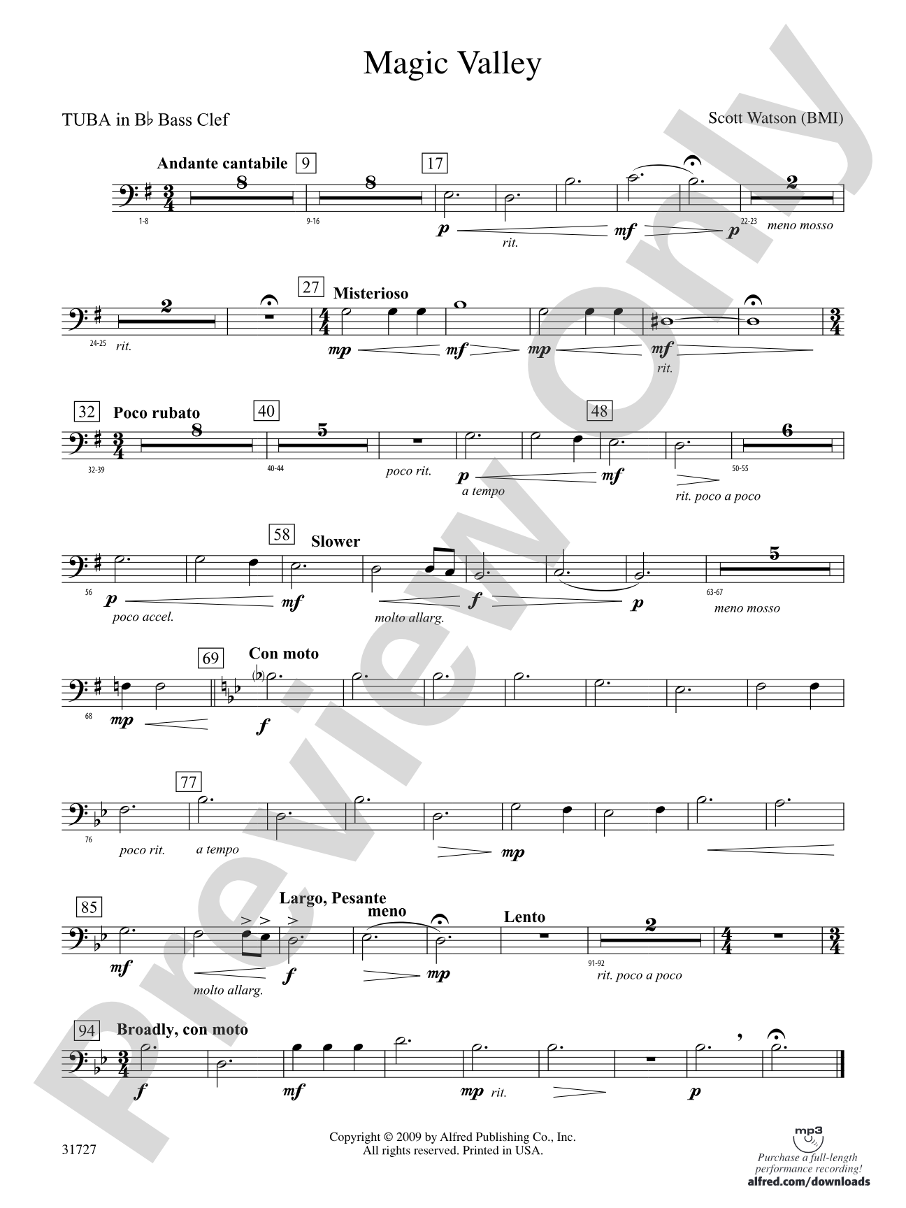 Magic Valley: (wp) B-flat Tuba B.C.