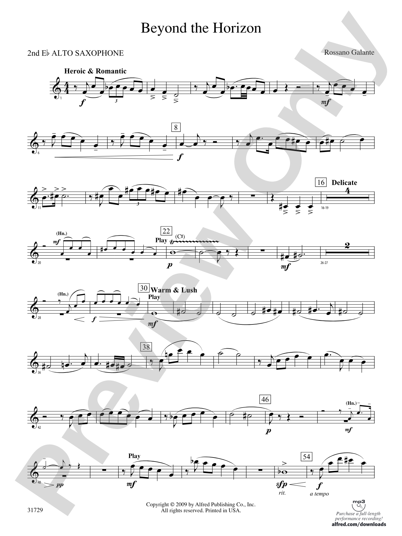 Beyond the Horizon: 2nd E-flat Alto Saxophone