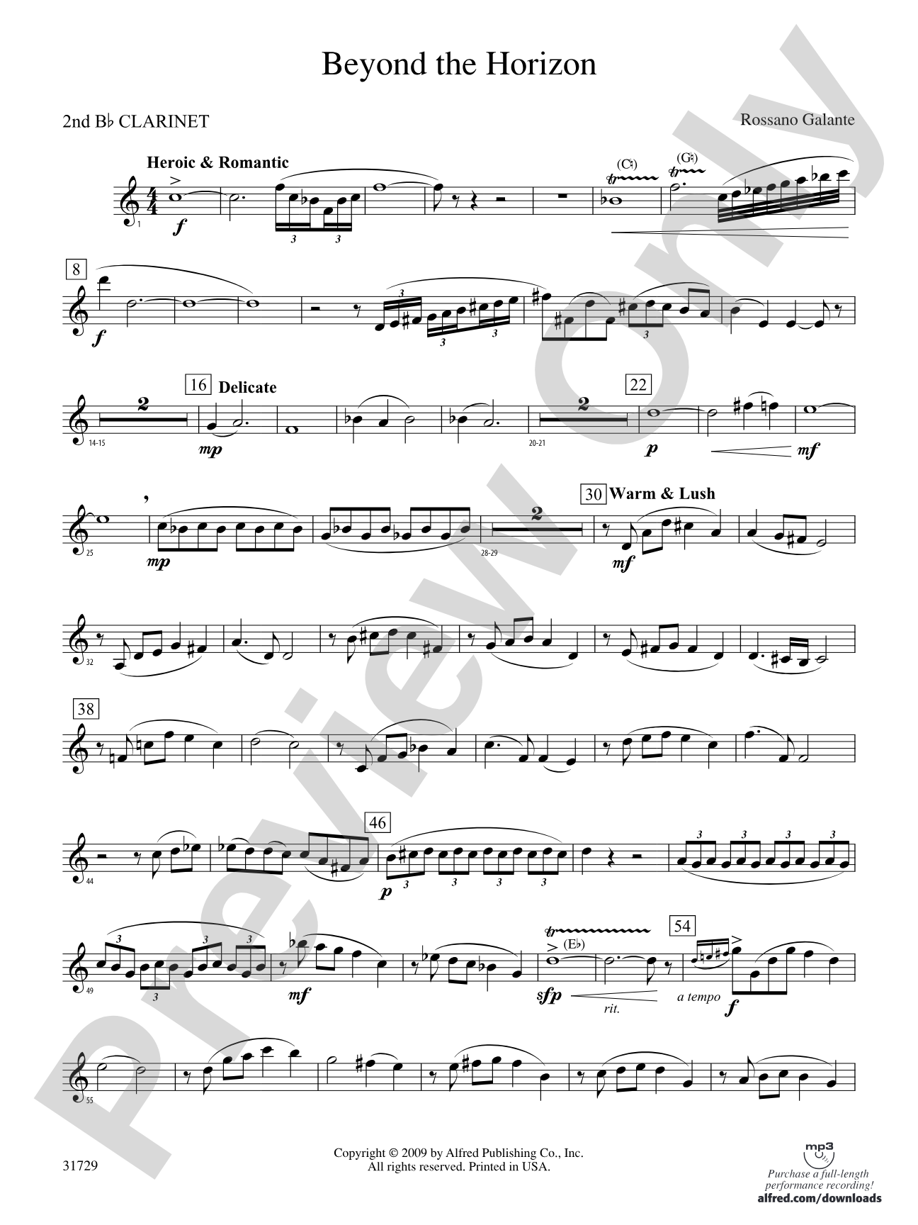Beyond the Horizon: 2nd B-flat Clarinet