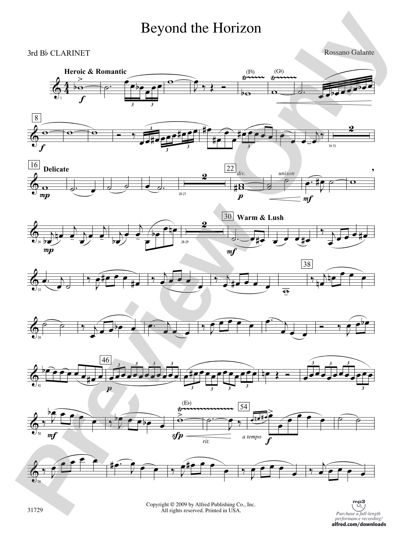 Beyond the Horizon: 3rd B-flat Clarinet