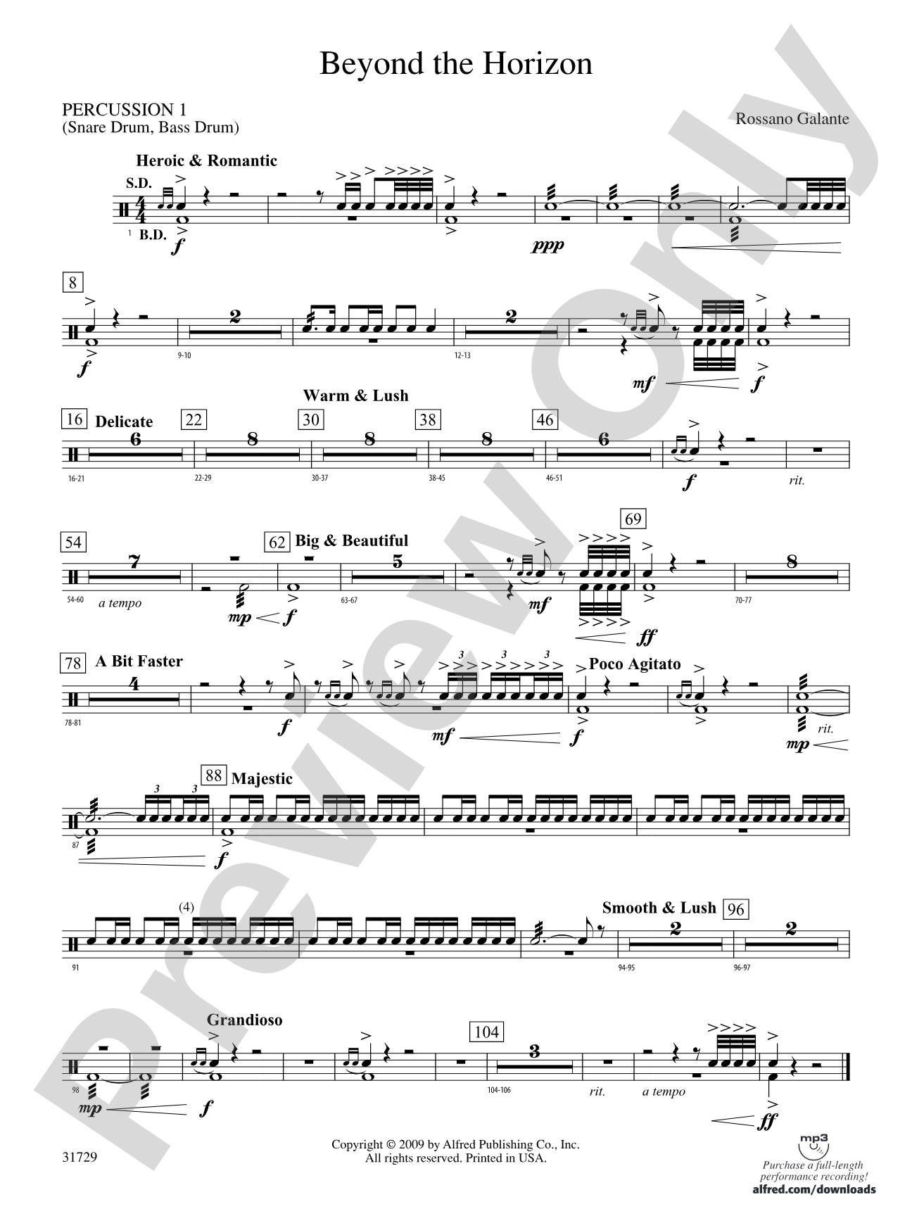 Beyond the Horizon: 1st Percussion