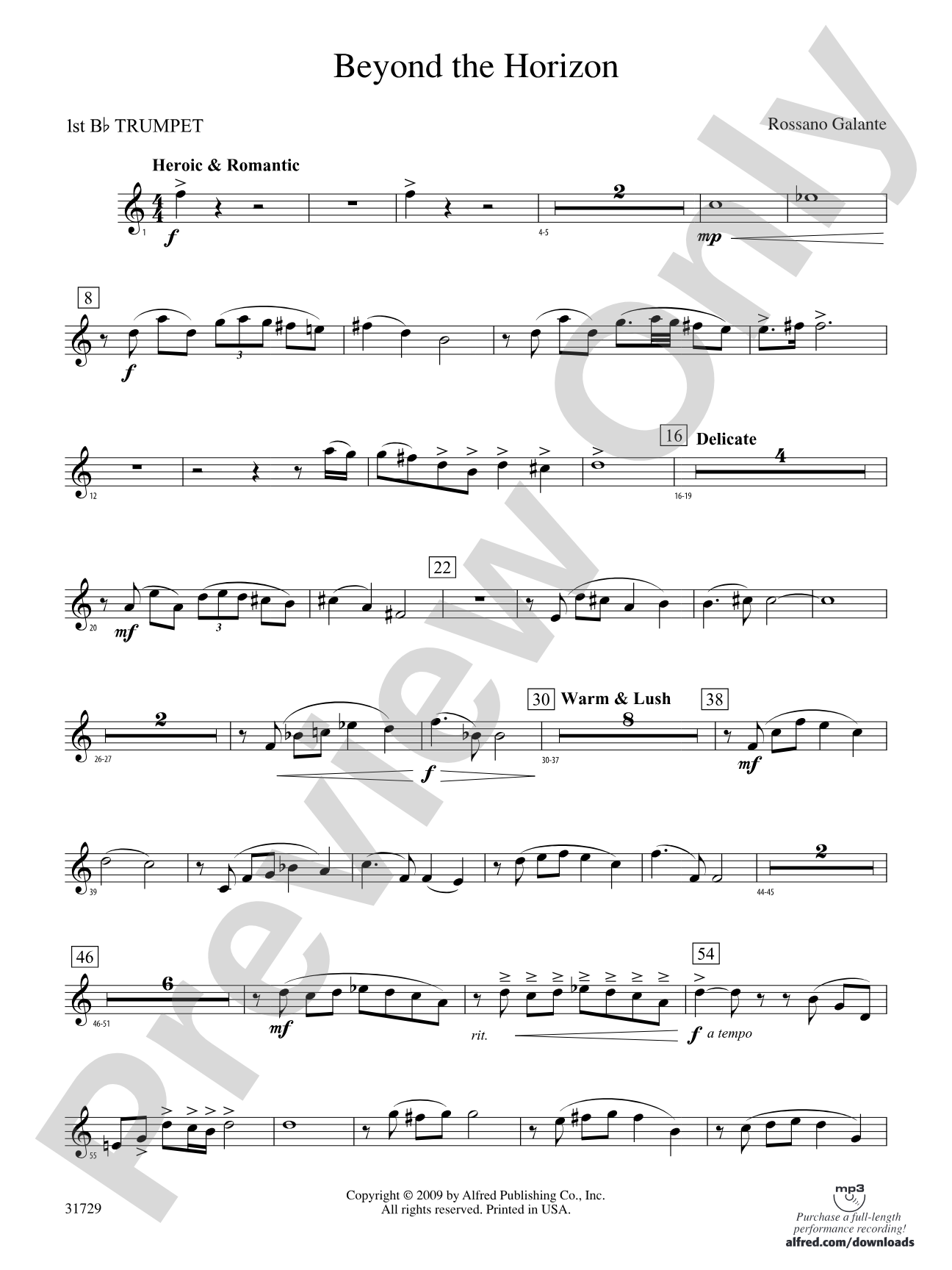 Beyond the Horizon: 1st B-flat Trumpet