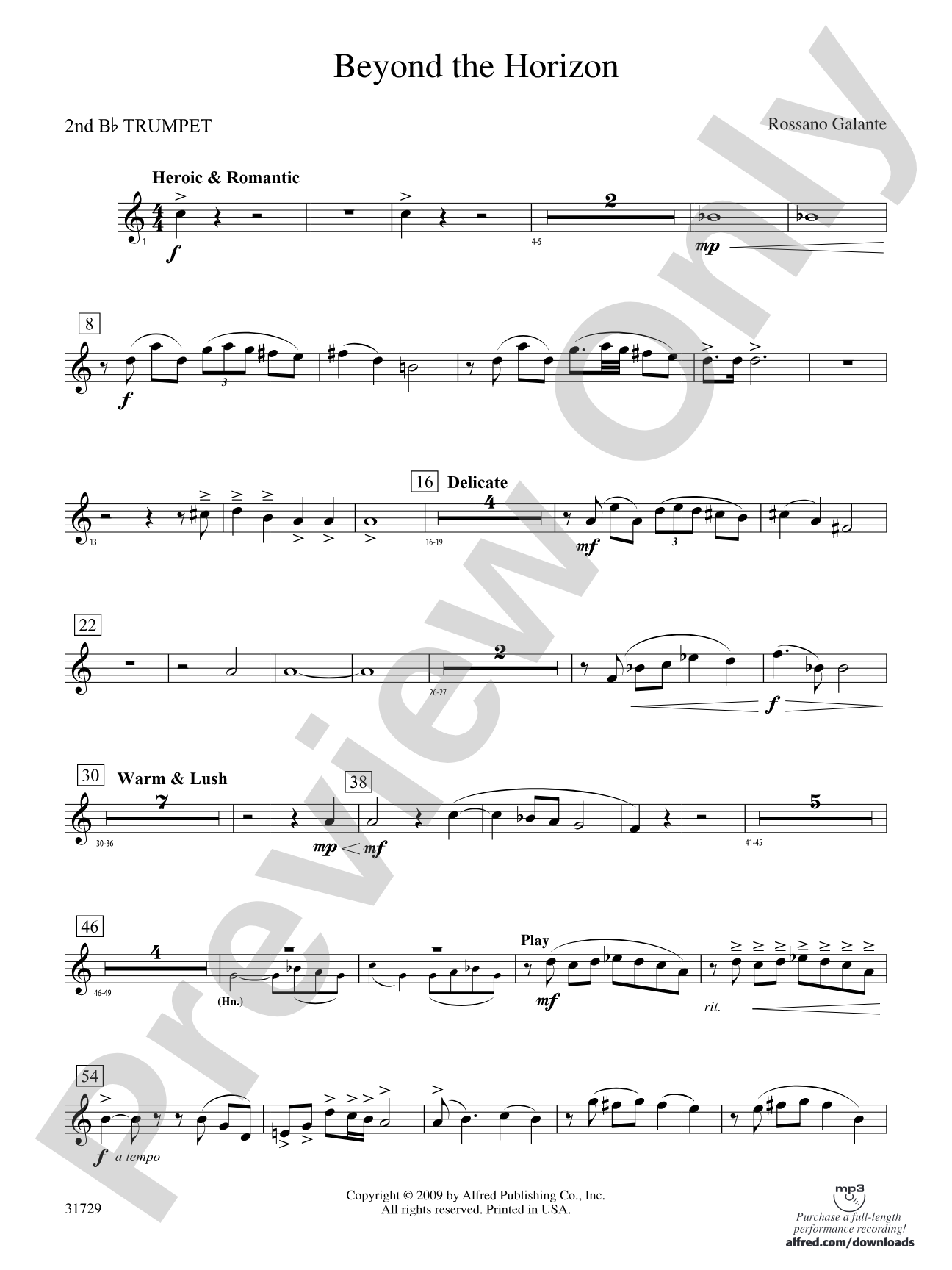 Beyond the Horizon: 2nd B-flat Trumpet