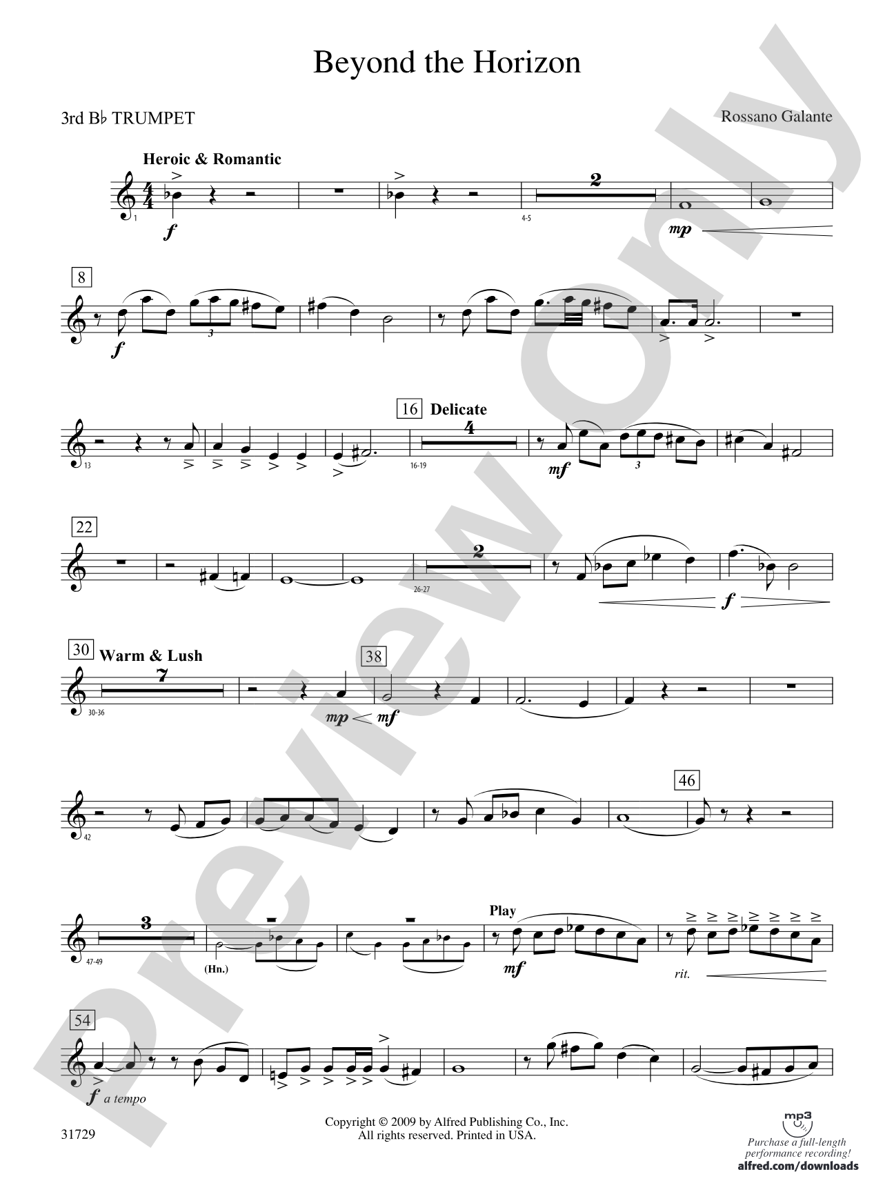 Beyond the Horizon: 3rd B-flat Trumpet