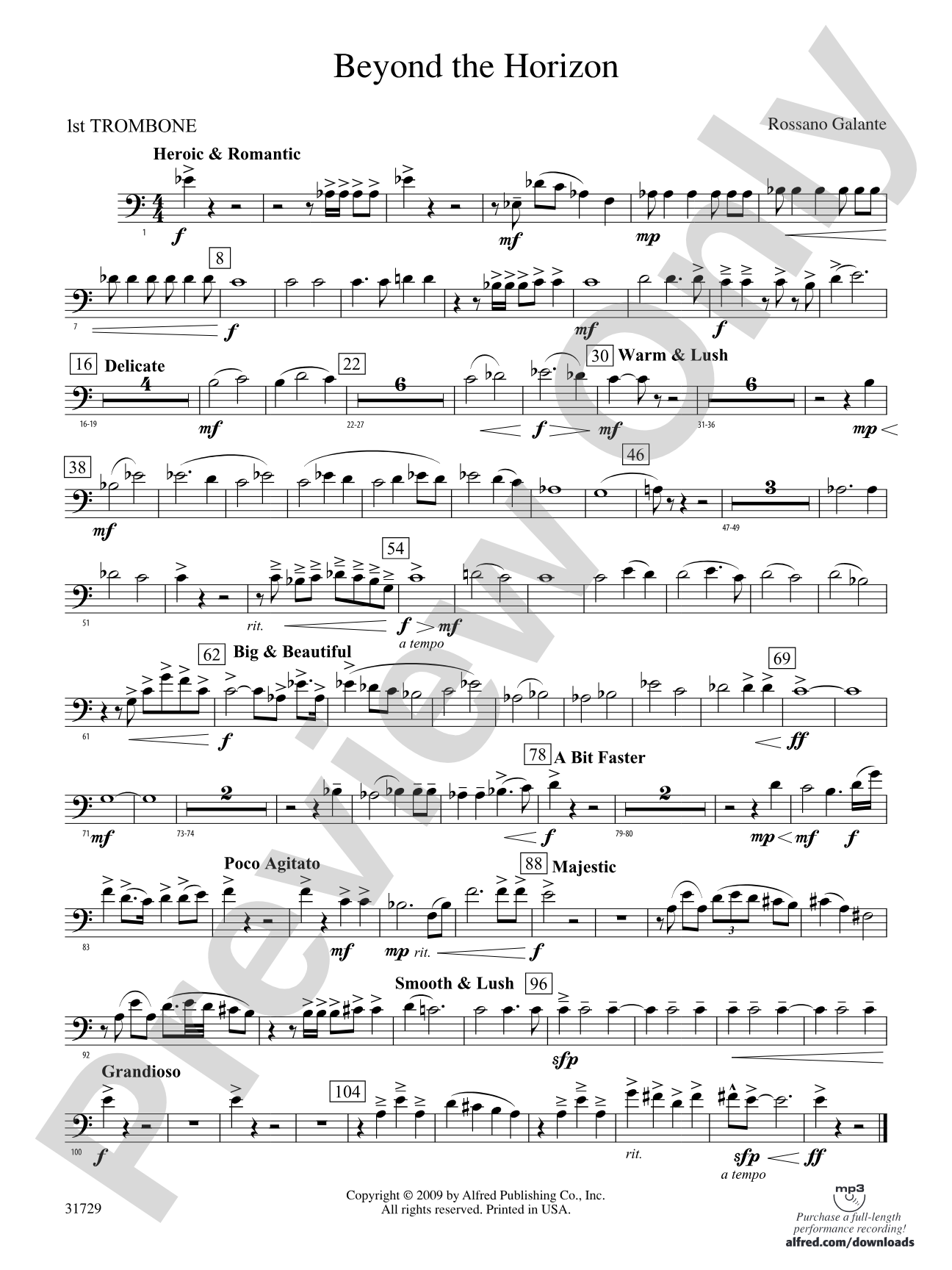 Beyond the Horizon: 1st Trombone
