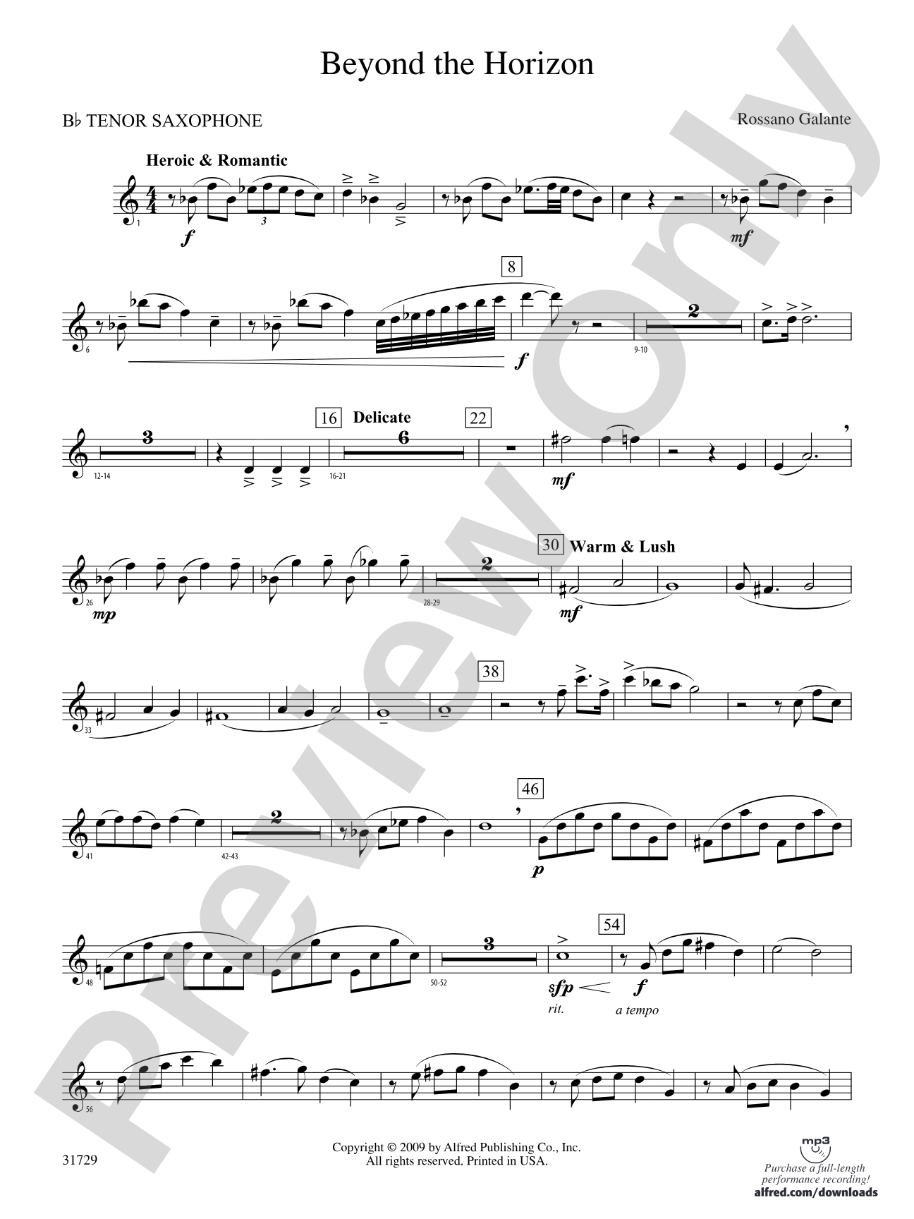 Beyond the Horizon: B-flat Tenor Saxophone