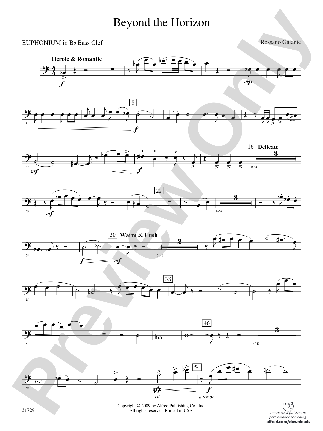 Beyond the Horizon: (wp) B-flat Baritone B.C.