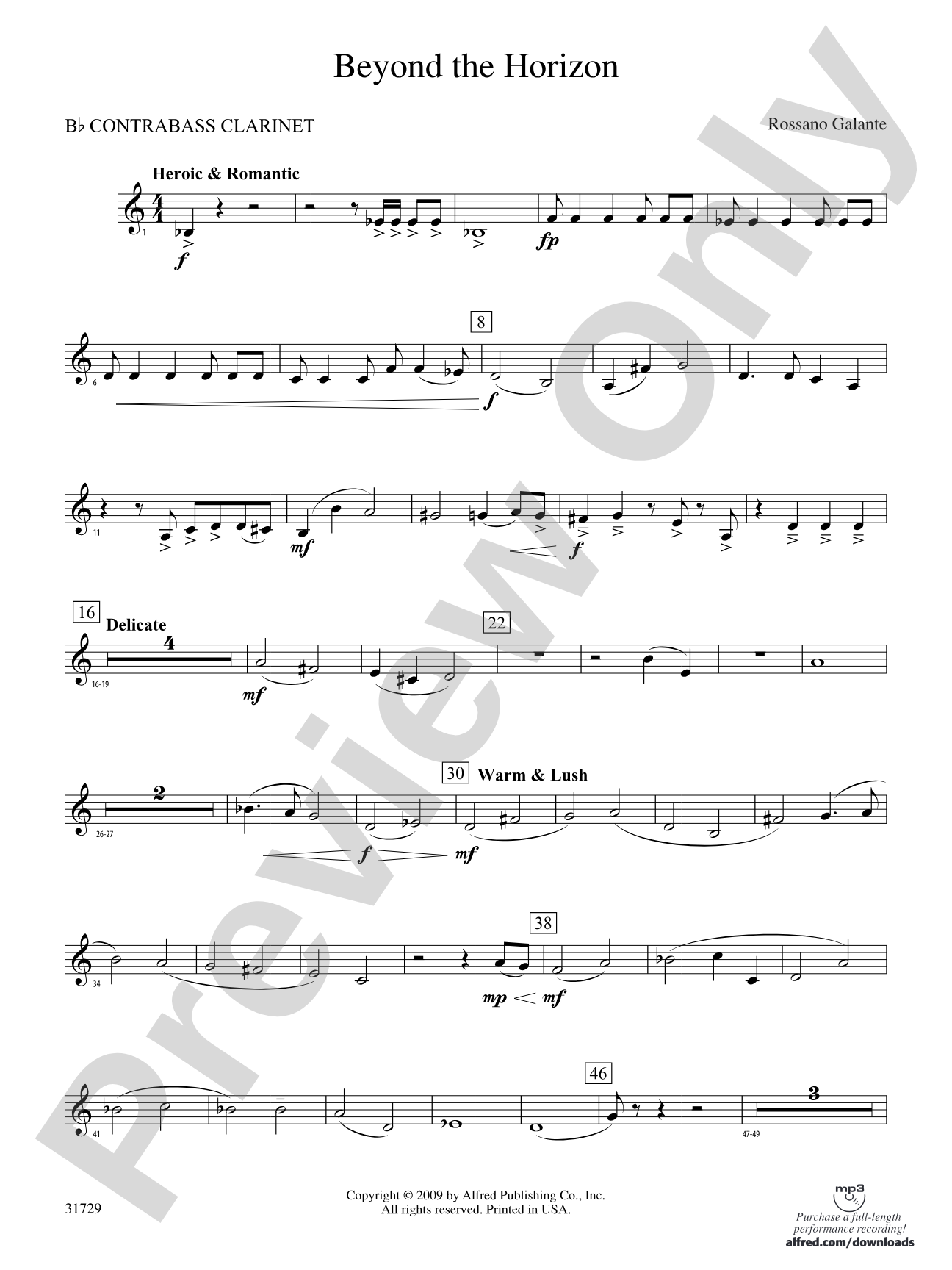 Beyond the Horizon: (wp) B-flat Contrabass Clarinet