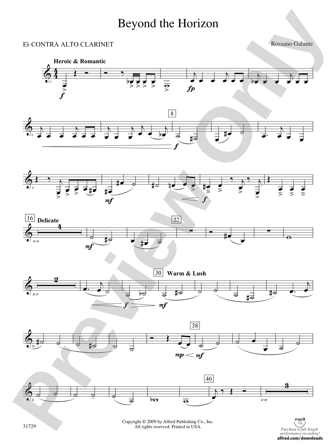 Beyond the Horizon: (wp) E-flat Contrabass Clarinet