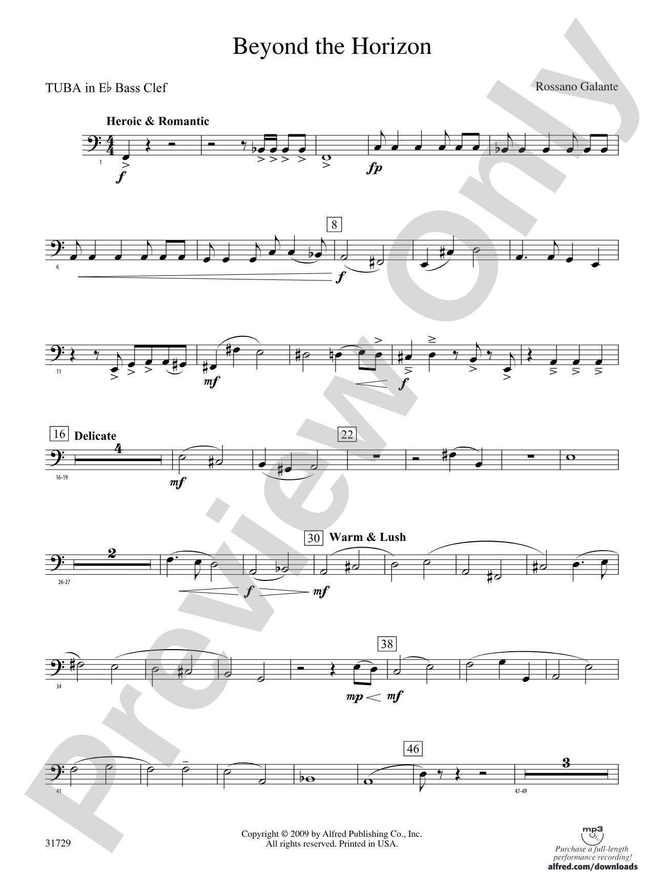 Beyond the Horizon: (wp) E-flat Tuba B.C.
