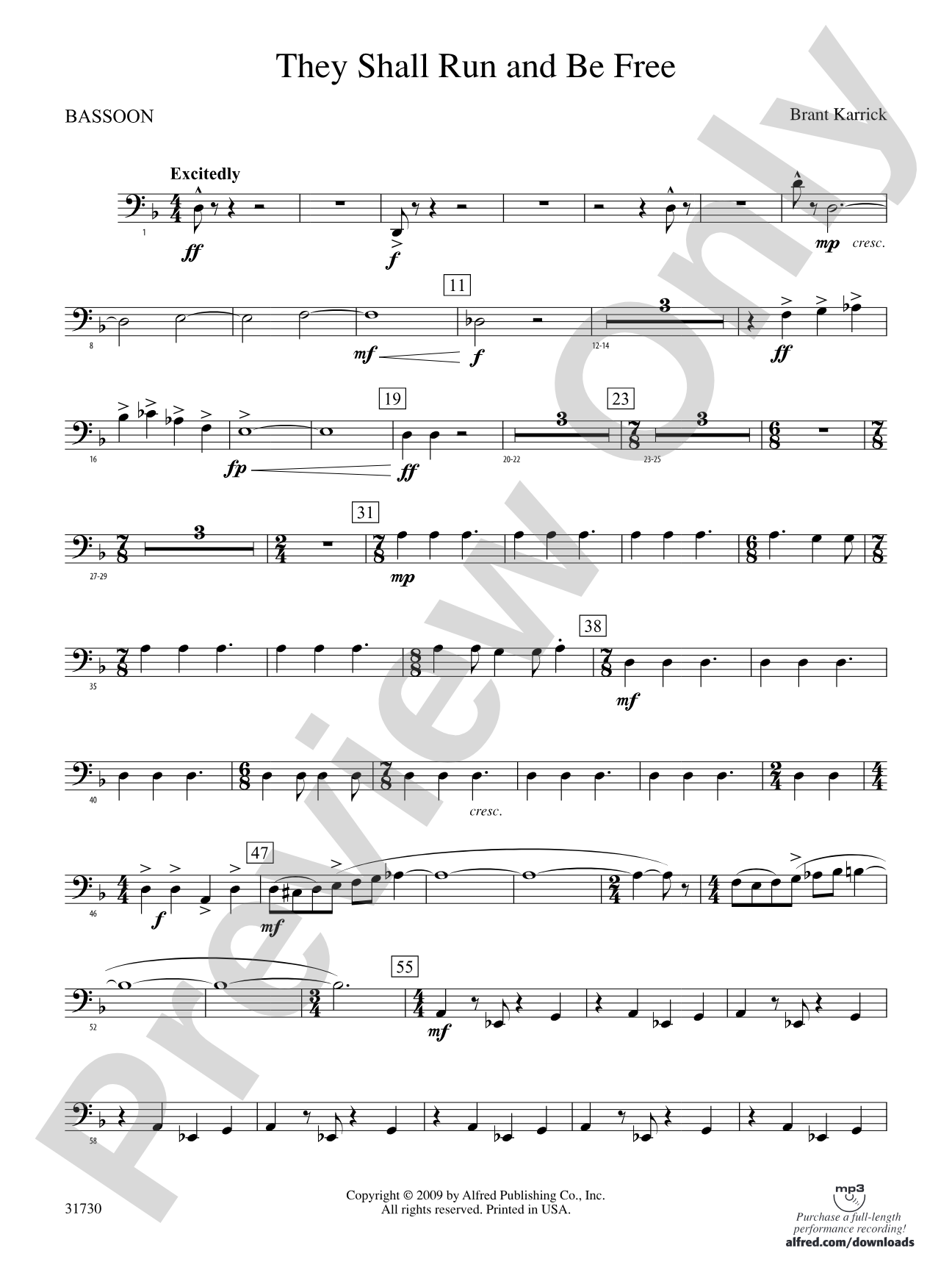 They Shall Run and Be Free: Bassoon