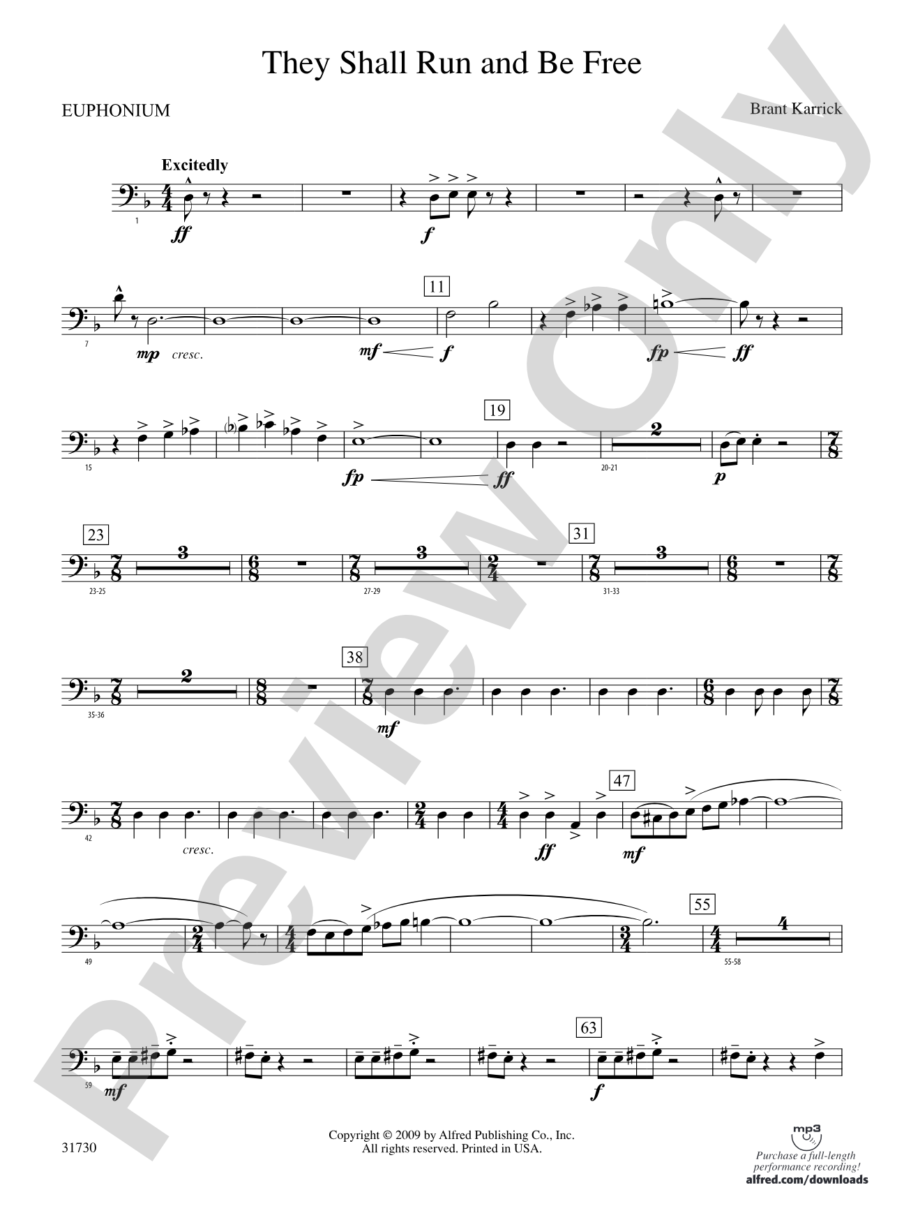 They Shall Run and Be Free: Baritone B.C.