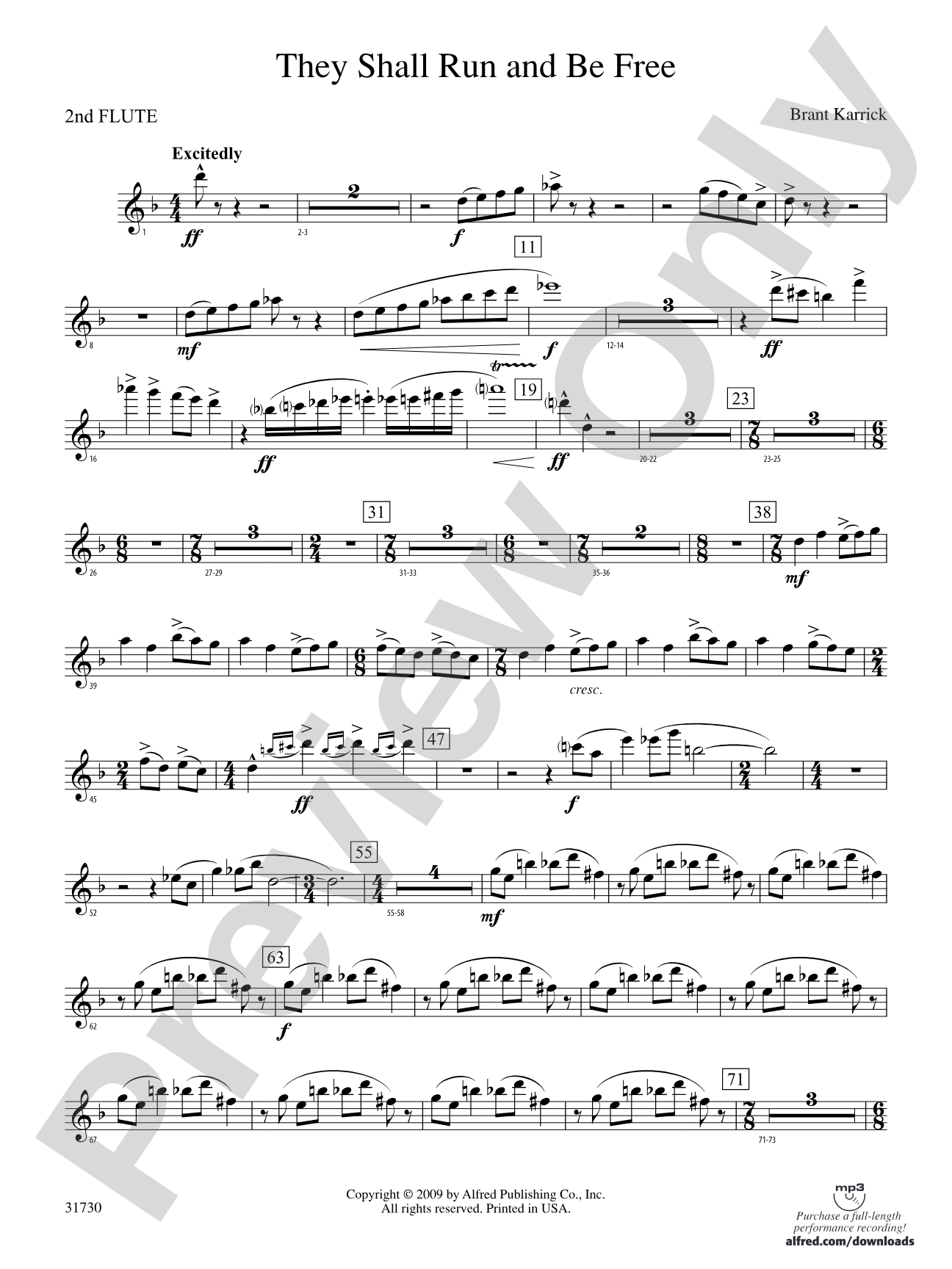 They Shall Run and Be Free: 2nd Flute