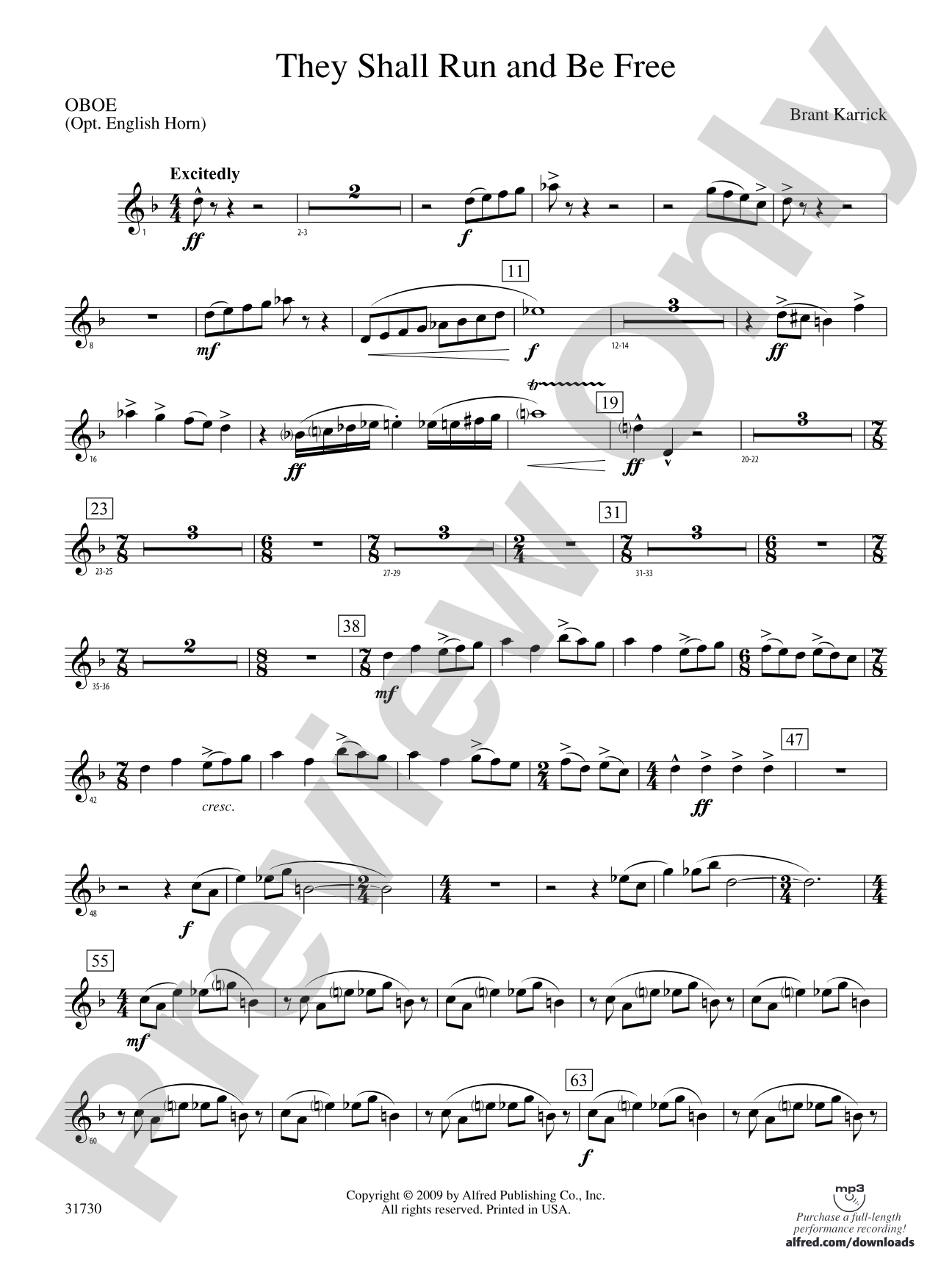 They Shall Run and Be Free: Oboe