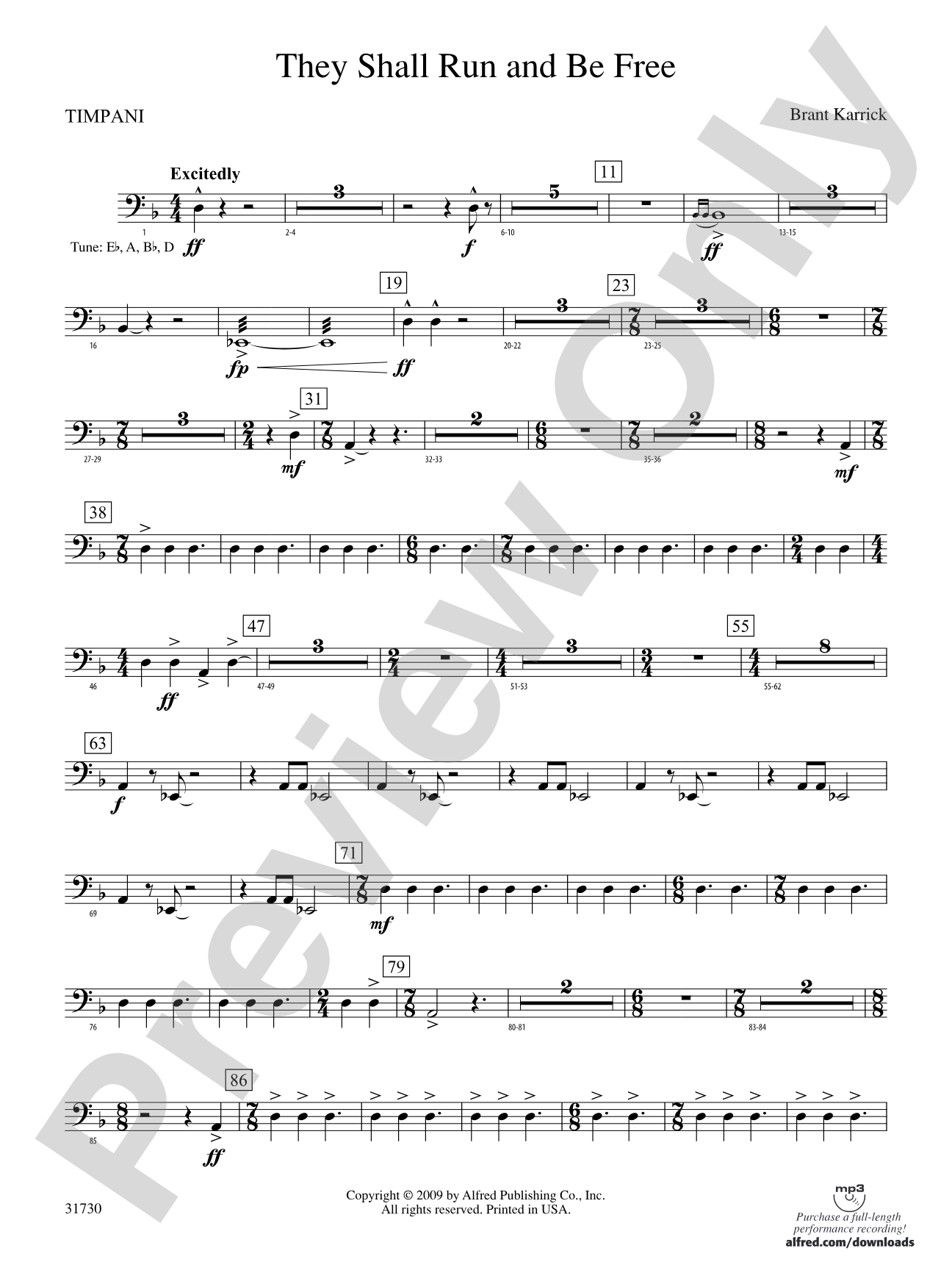 They Shall Run and Be Free: Timpani