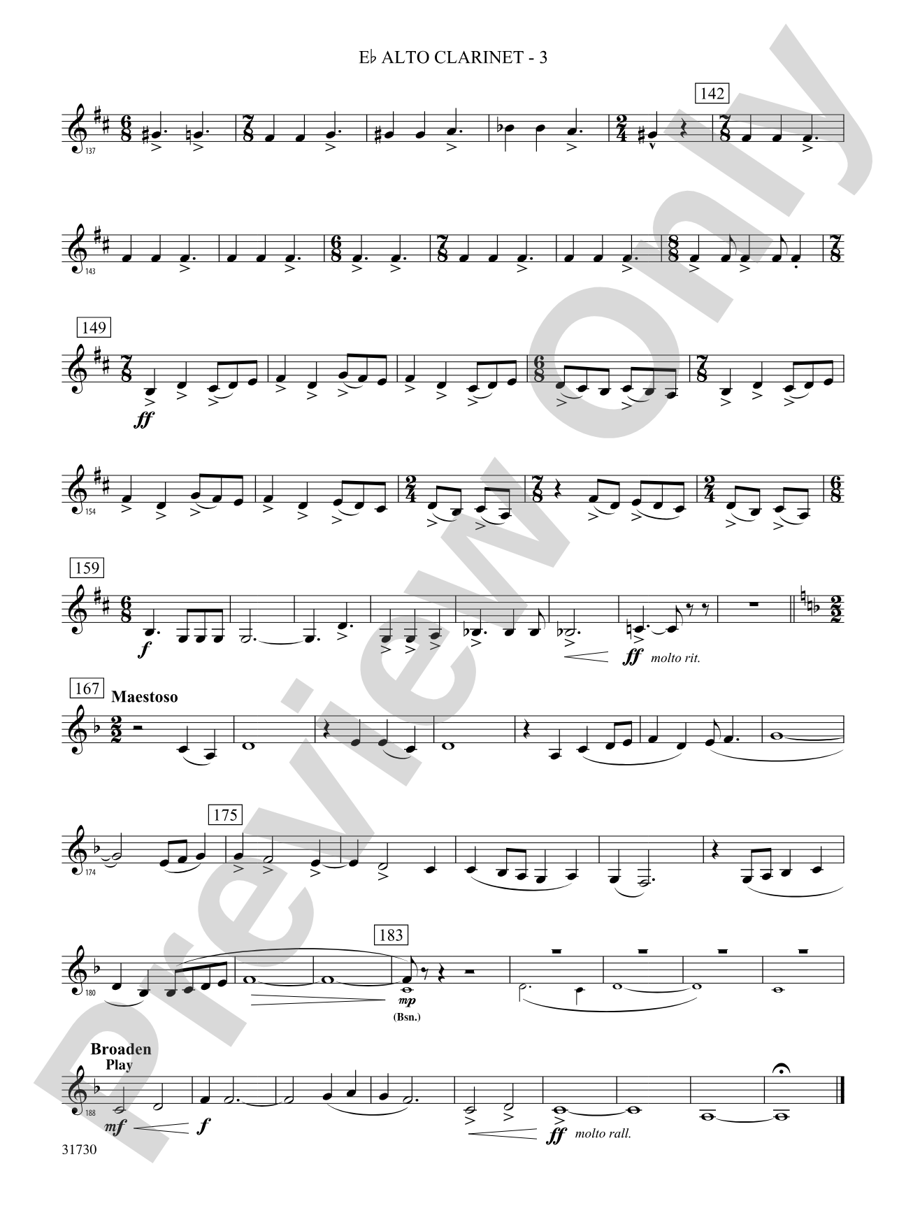 They Shall Run and Be Free: (wp) E-flat Alto Clarinet