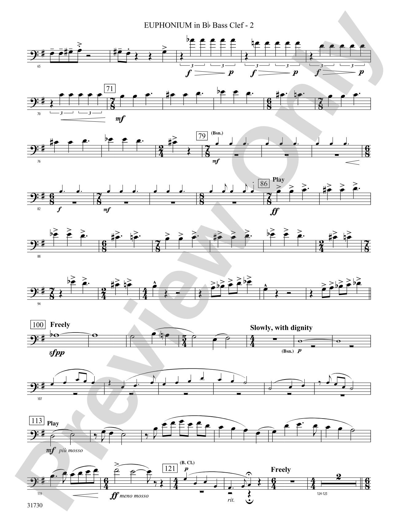 They Shall Run and Be Free: (wp) B-flat Baritone B.C.