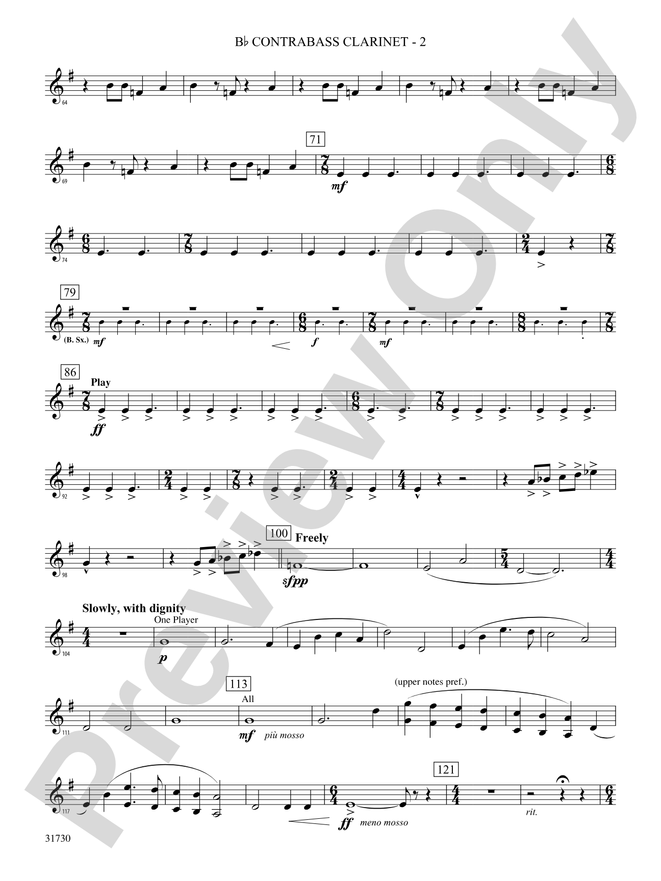 They Shall Run and Be Free: (wp) B-flat Contrabass Clarinet