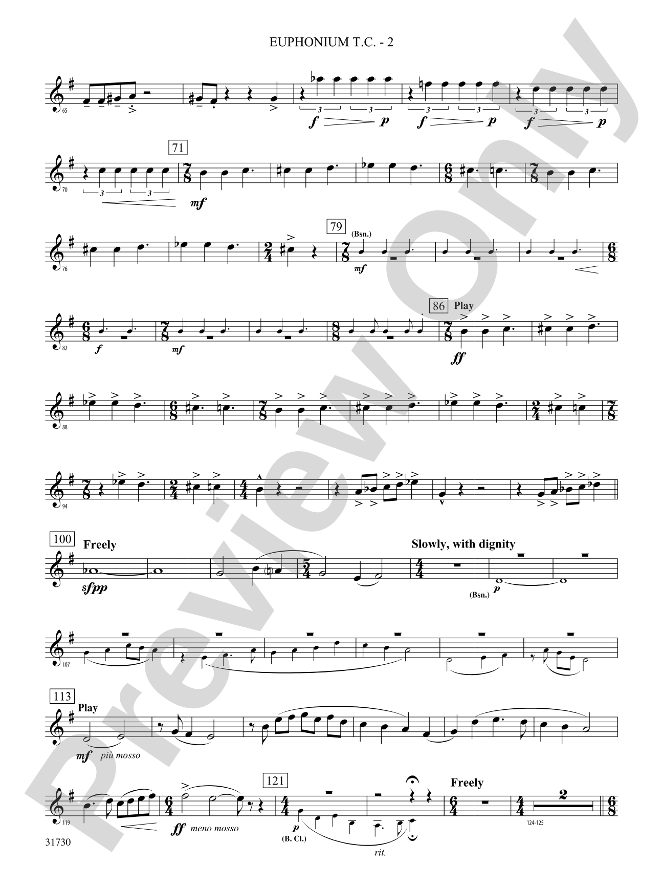 They Shall Run and Be Free: (wp) Baritone T.C.