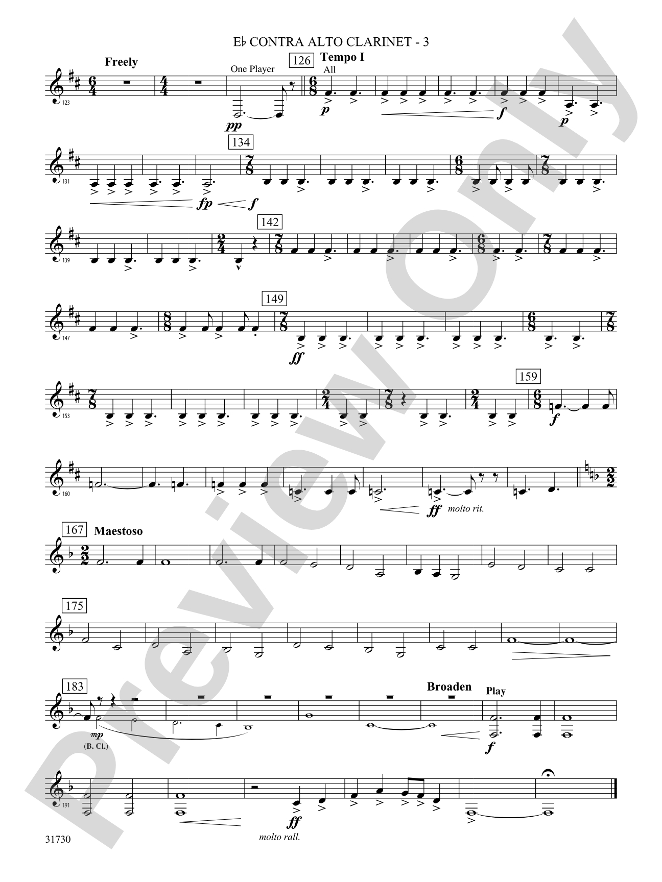They Shall Run and Be Free: (wp) E-flat Contrabass Clarinet