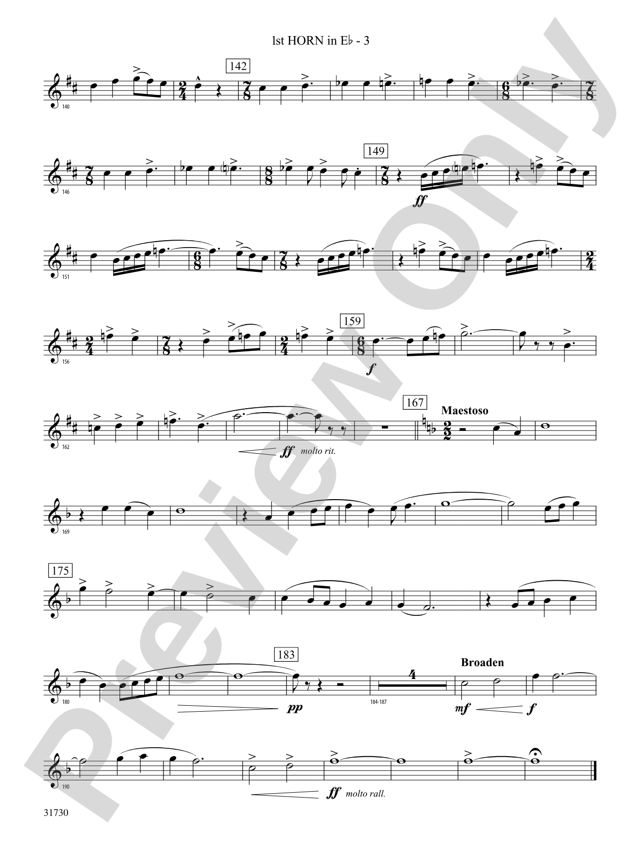 They Shall Run and Be Free: (wp) 1st Horn in E-flat