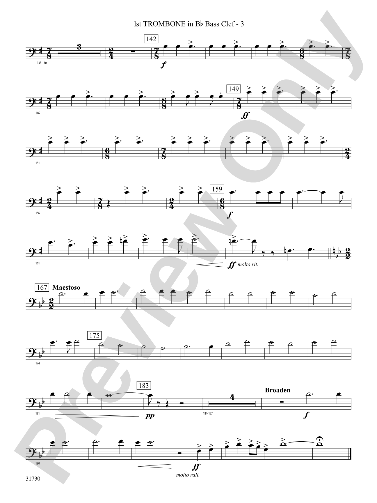 They Shall Run and Be Free: (wp) 1st B-flat Trombone B.C.
