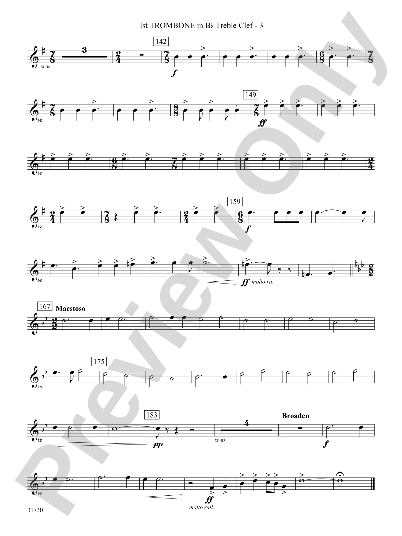 They Shall Run and Be Free: (wp) 1st B-flat Trombone T.C.