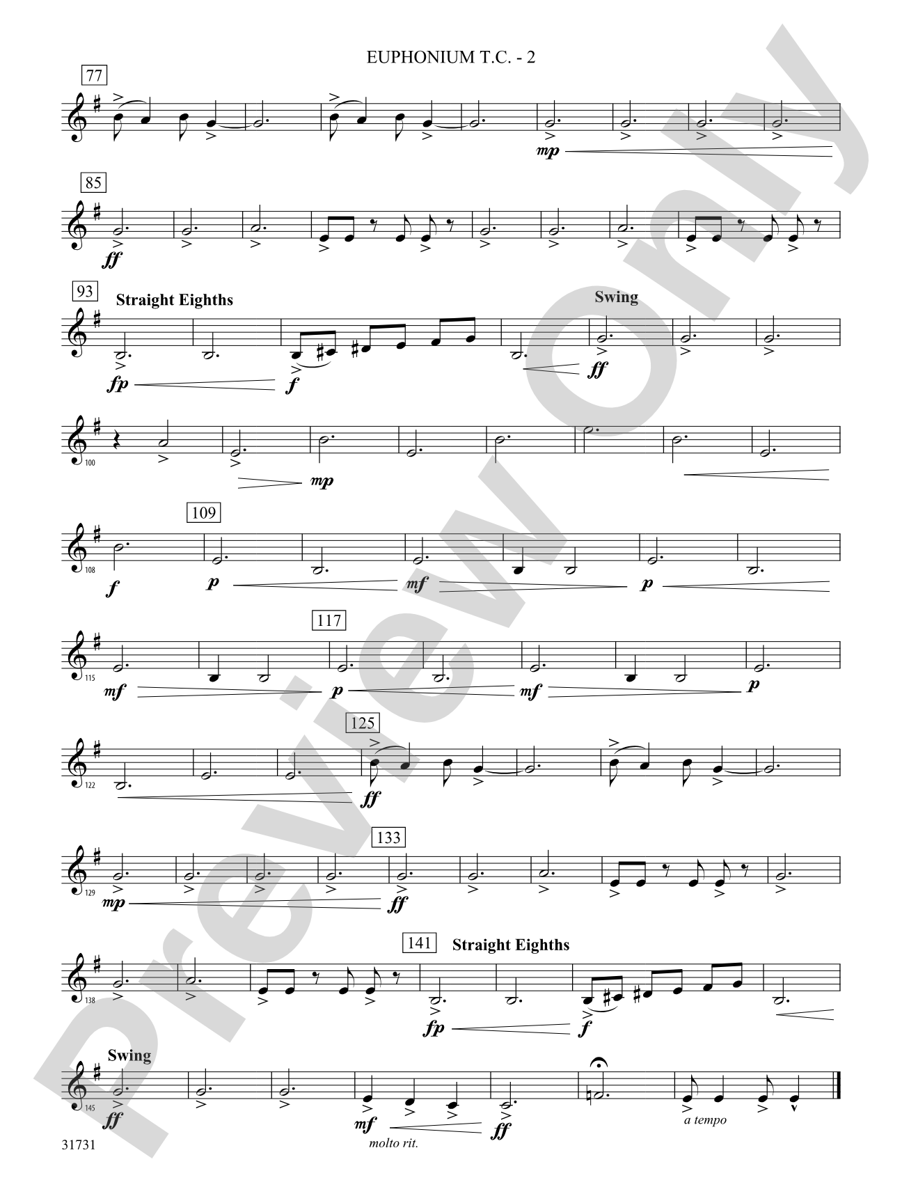 Bell Carol a la Big Band: (wp) Baritone T.C.