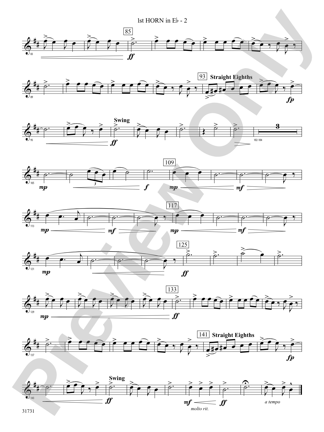 Bell Carol a la Big Band: (wp) 1st Horn in E-flat