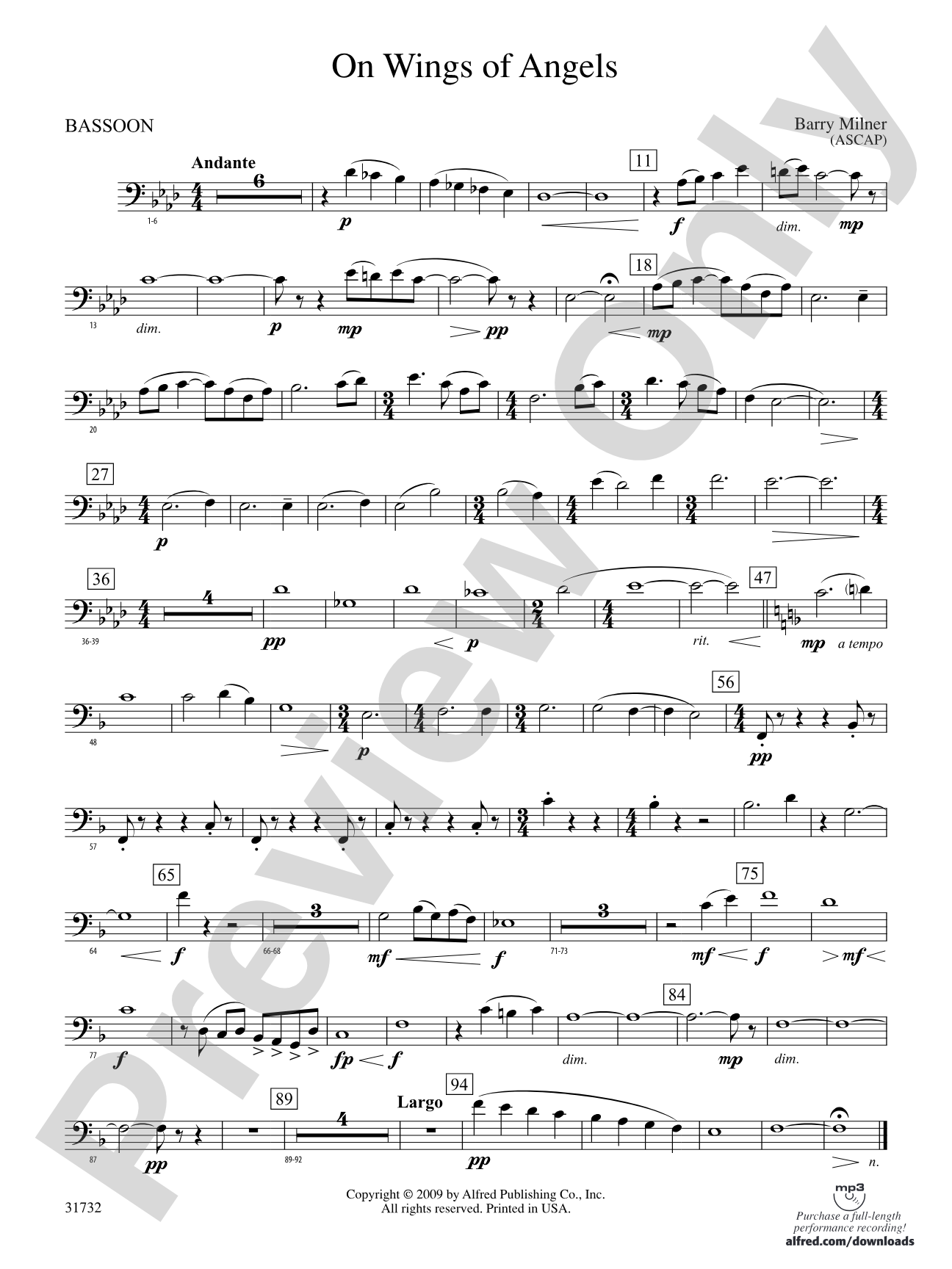 On Wings of Angels: Bassoon