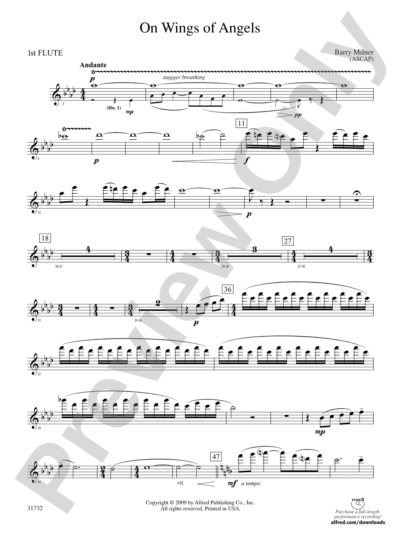 On Wings of Angels: Flute