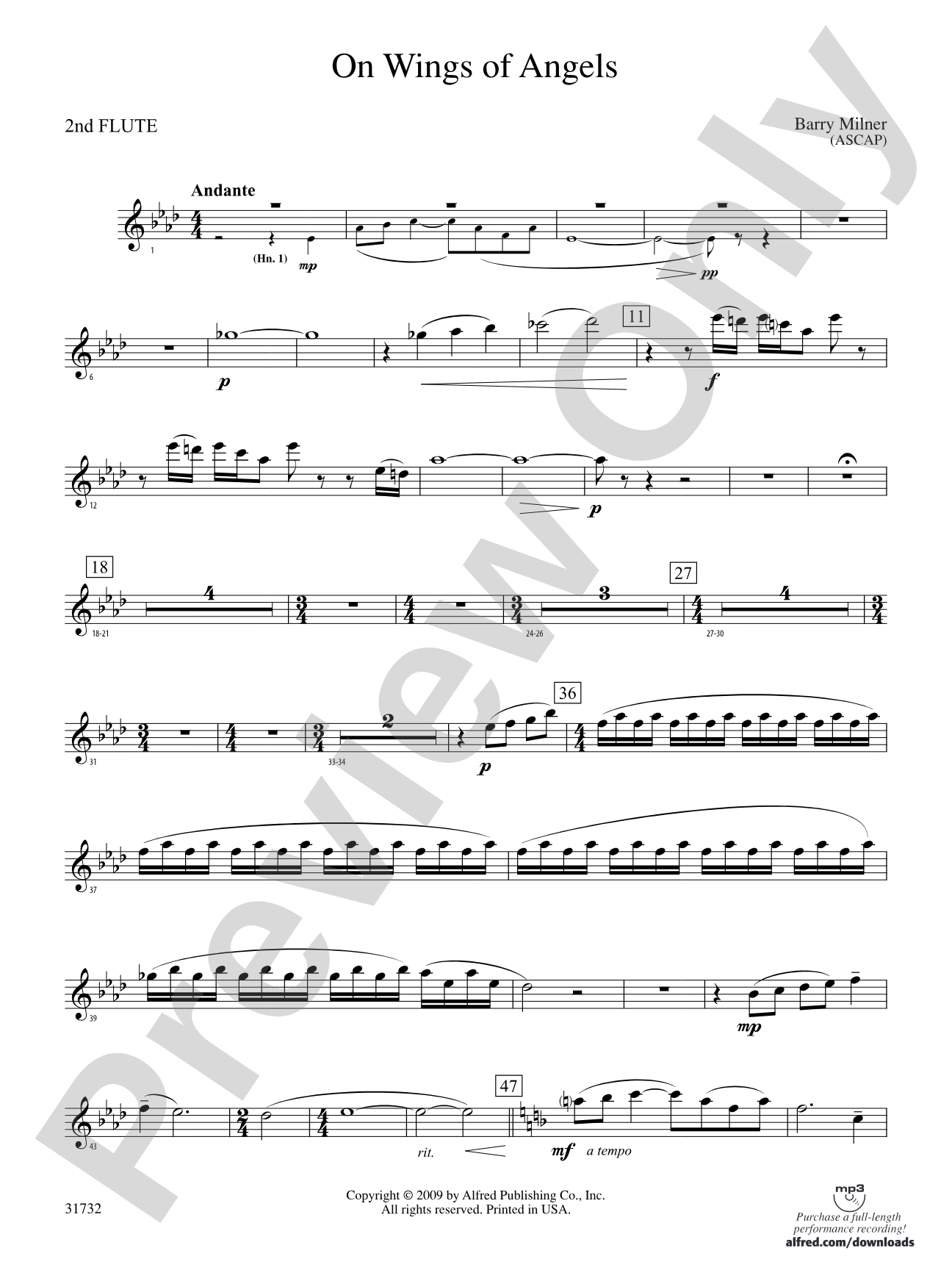 On Wings of Angels: 2nd Flute