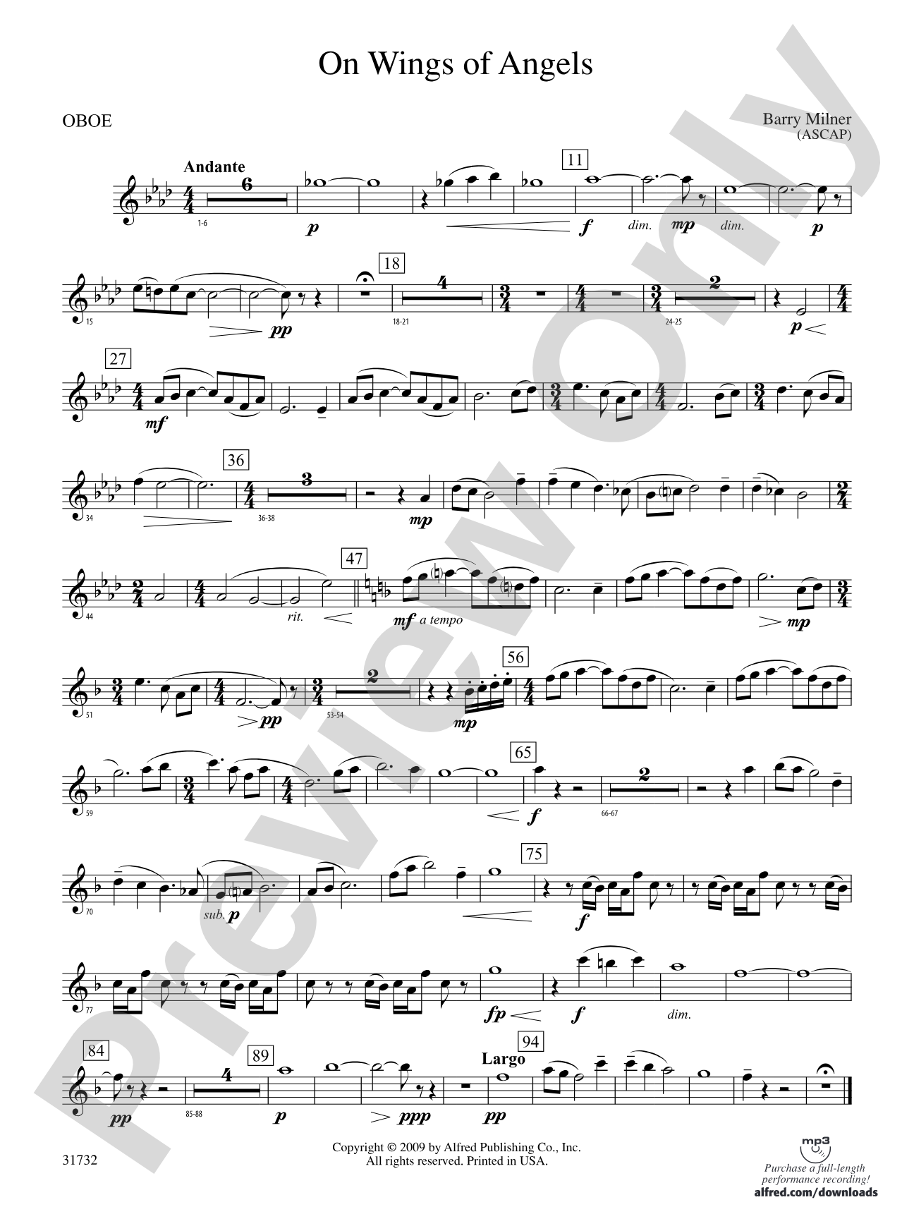 On Wings of Angels: Oboe