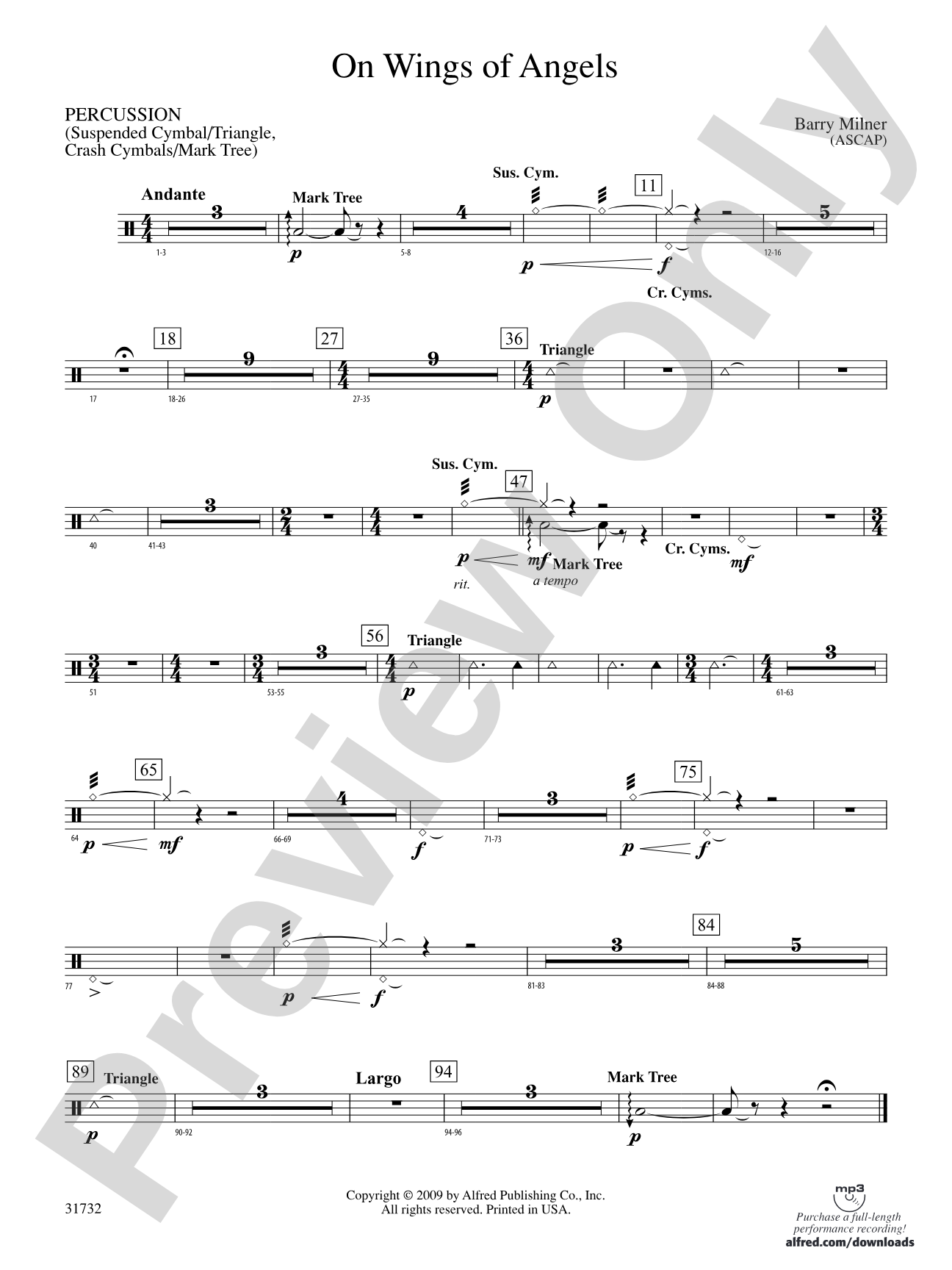 On Wings of Angels: 1st Percussion