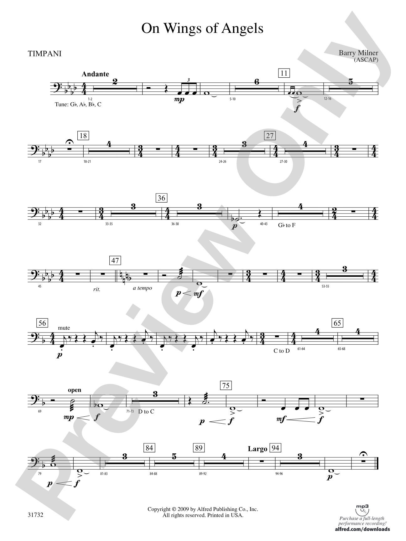 On Wings of Angels: Timpani