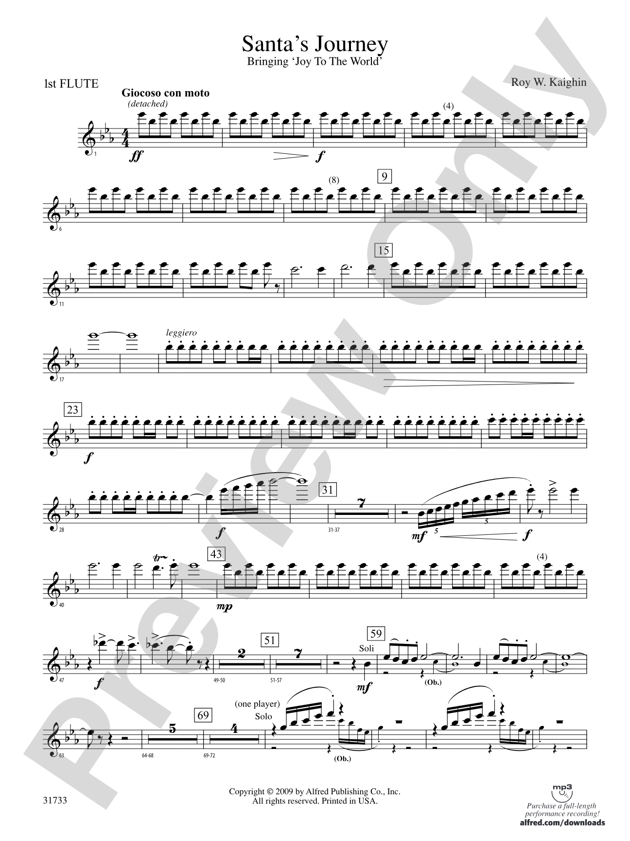 Santa's Journey (Bringing "Joy to the World"): Flute