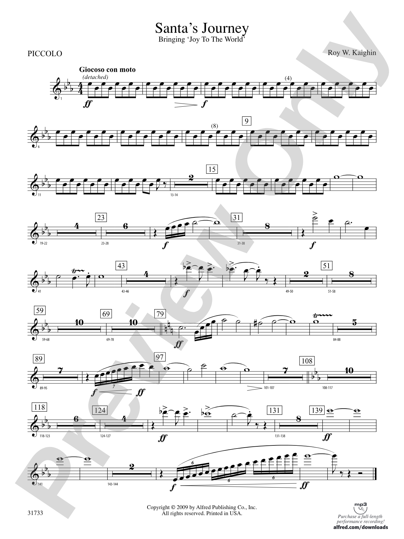 Santa's Journey (Bringing "Joy to the World"): Piccolo