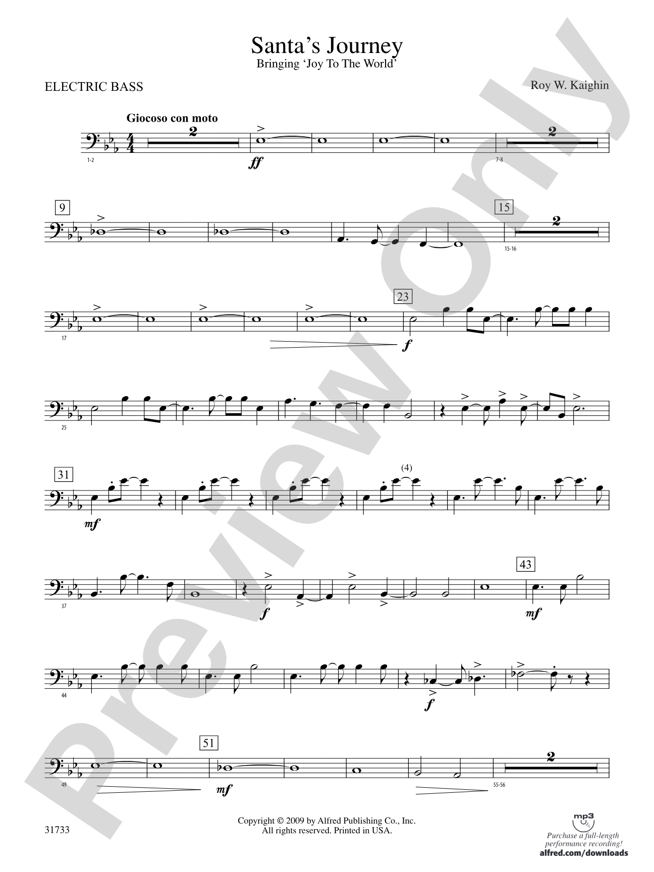 Santa's Journey (Bringing "Joy to the World"): String Bass