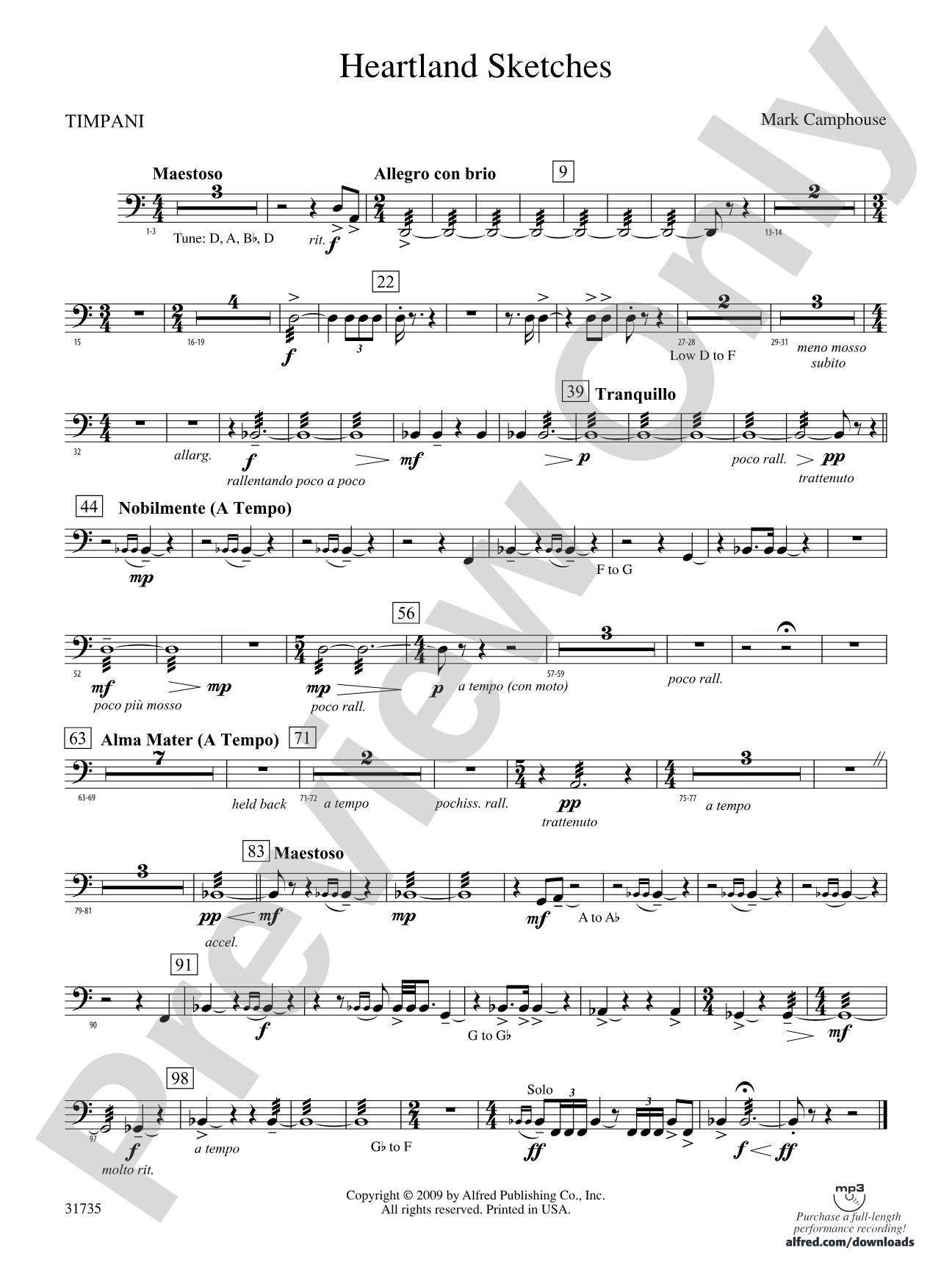Heartland Sketches: Timpani