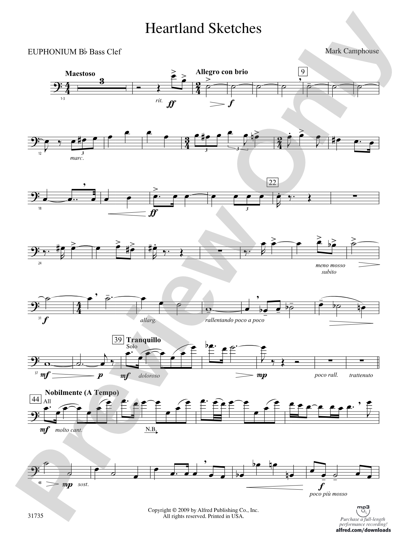 Heartland Sketches: (wp) B-flat Baritone B.C.