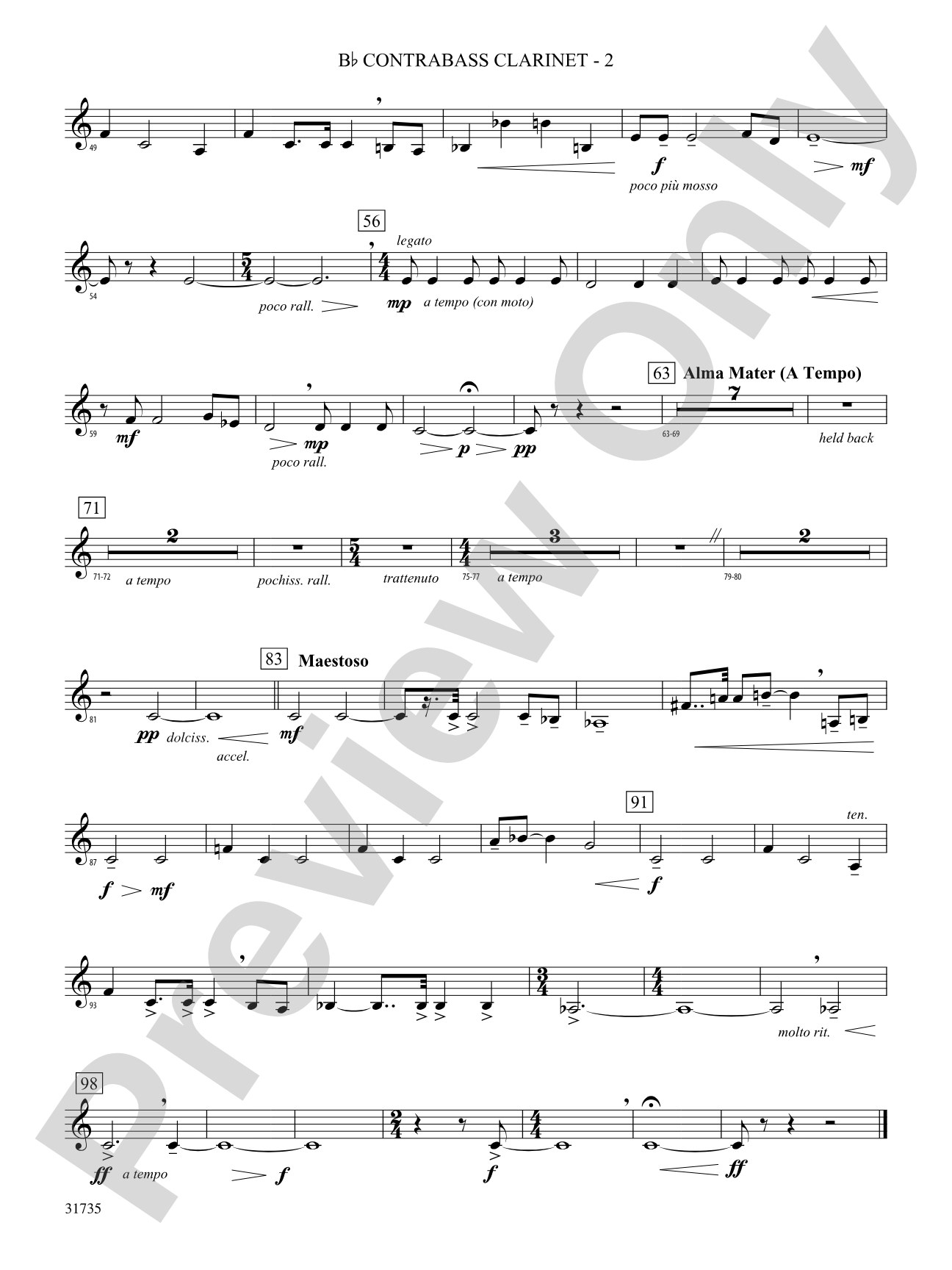 Heartland Sketches: (wp) B-flat Contrabass Clarinet