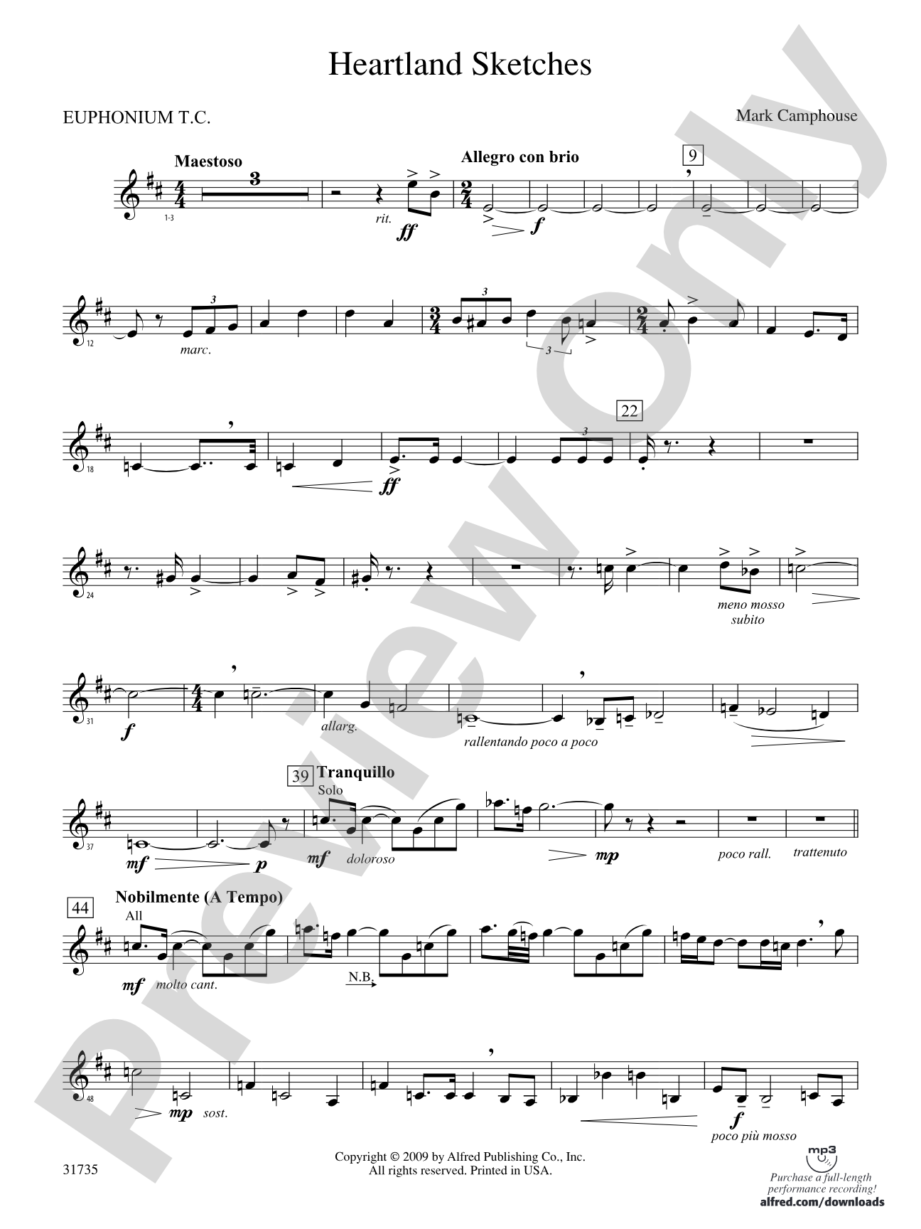 Heartland Sketches: (wp) Baritone T.C.