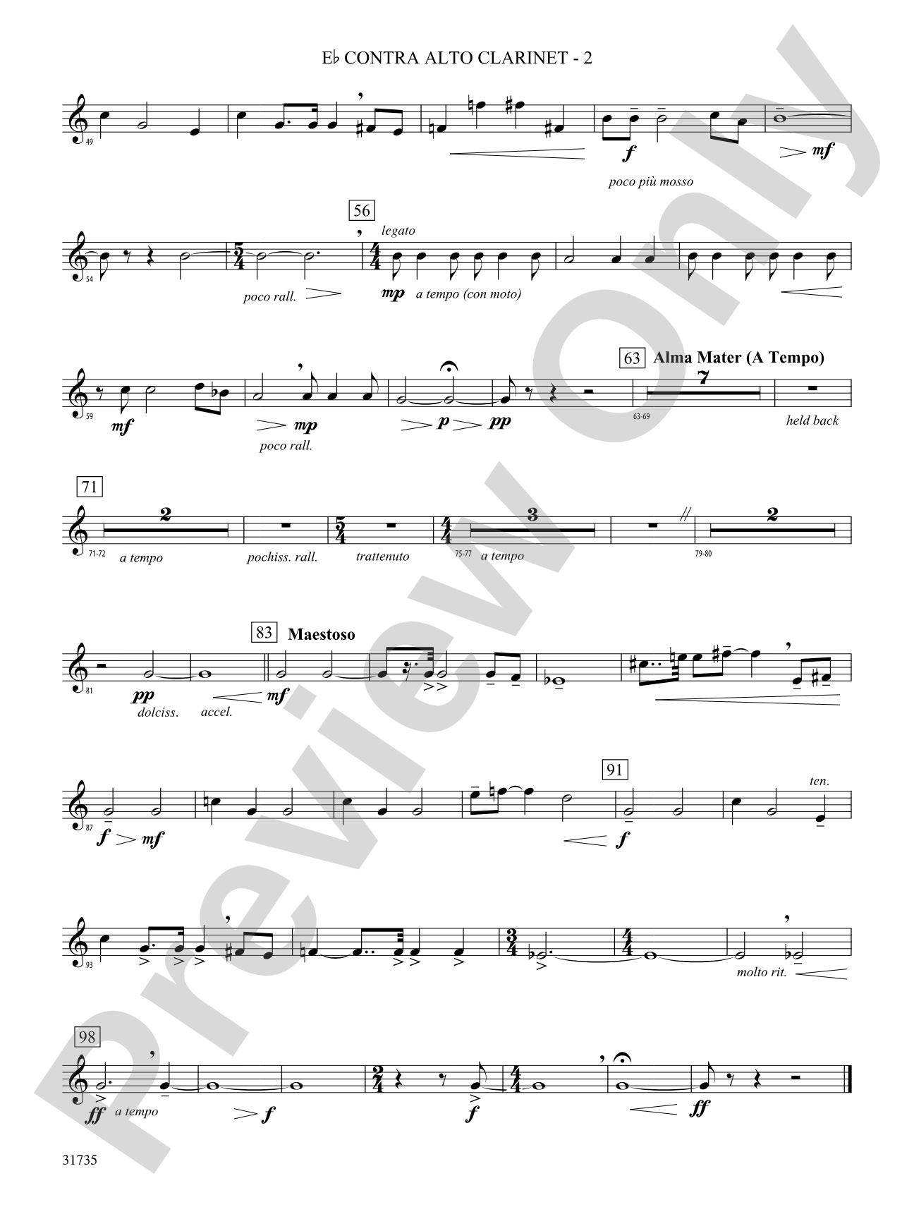 Heartland Sketches: (wp) E-flat Contrabass Clarinet